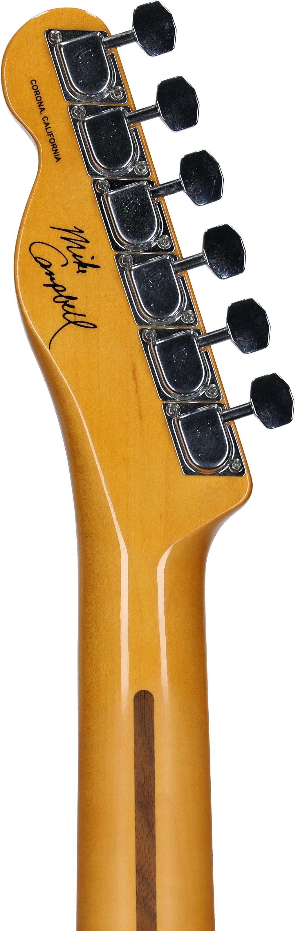 Fender Stories Mike Campbell Telecaster Electric Guitar, Maple Fingerboard (with Case), Red Dog, Serial Number MC240104, Headstock Straight Back
