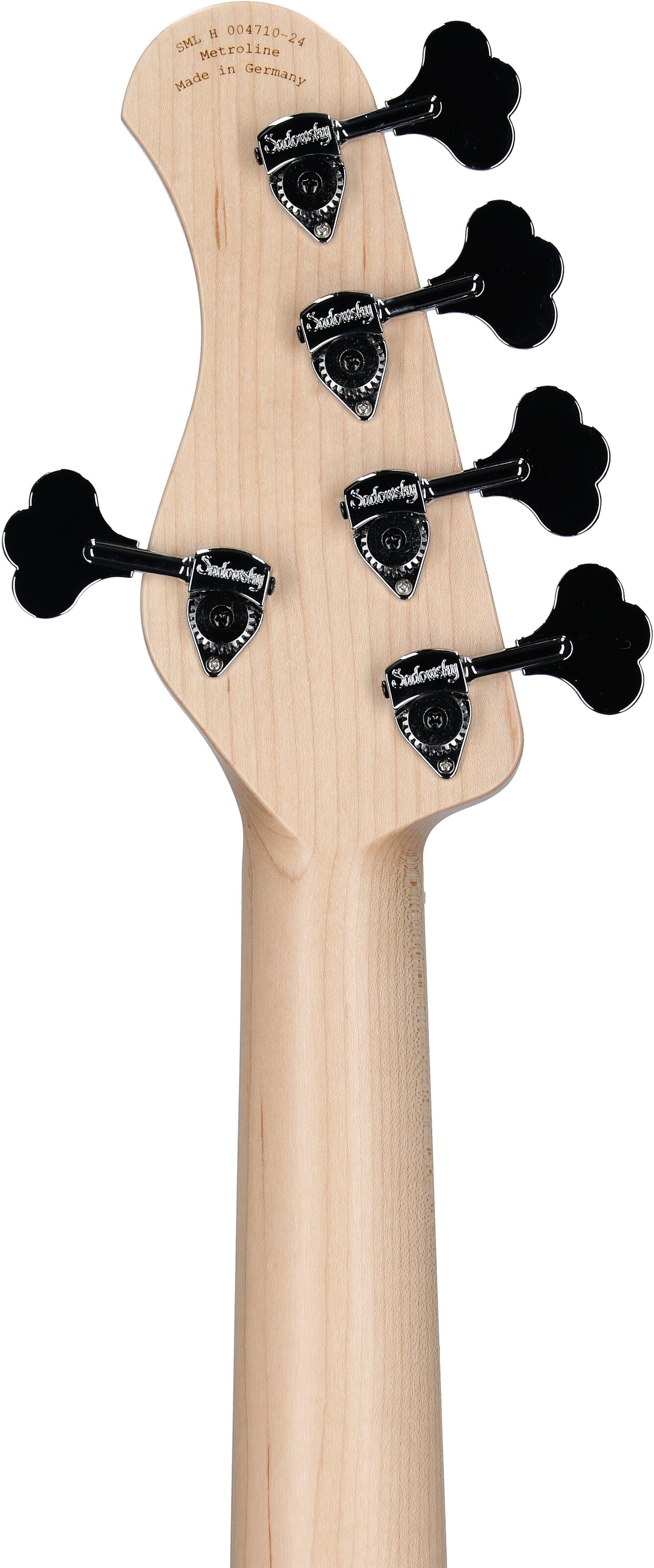 Sadowsky MetroLine 21-fret Vintage J/J Bass, 5-String (with Gig Bag), Nirvana Black, Serial Number SML H 004710-24, Headstock Straight Back