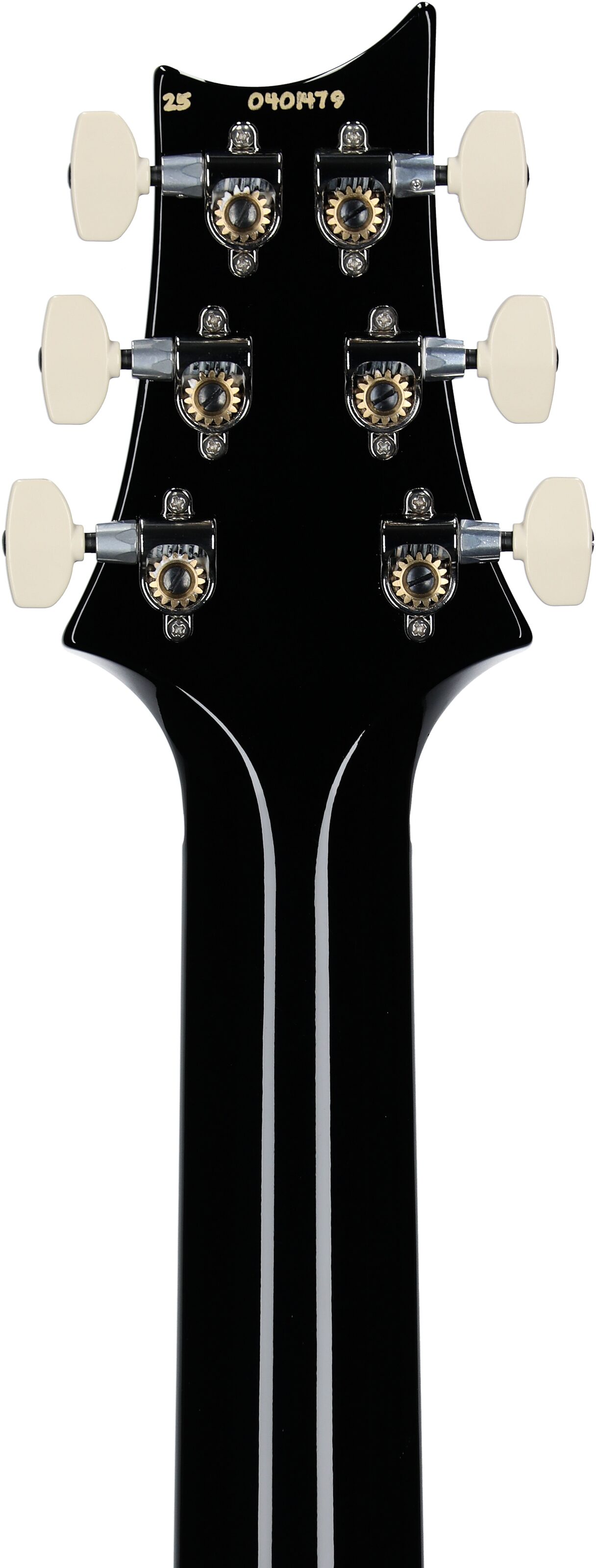 PRS Paul Reed Smith Studio Electric Guitar (with Case), Charcoal Burst, Serial Number 0401479, Headstock Straight Back