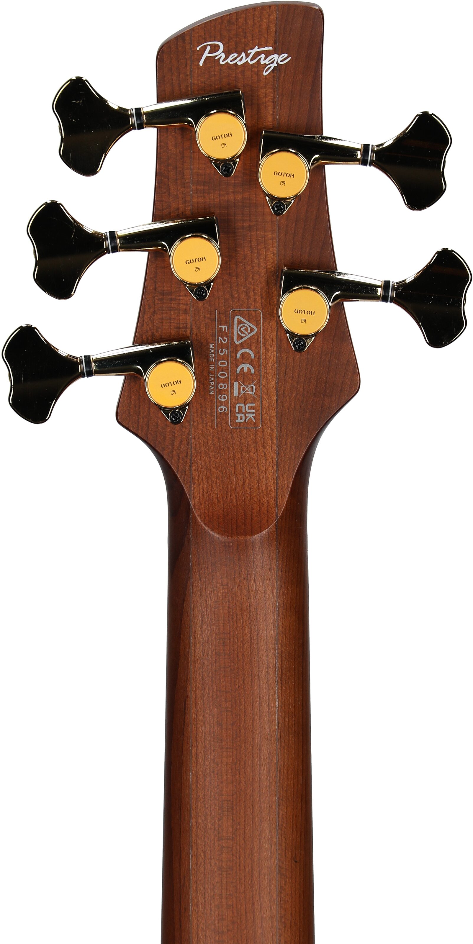 Ibanez SR5505 Prestige Electric Bass, 5-String (with Case), Mocha Flat, Serial Number 210001F2500896, Headstock Straight Back