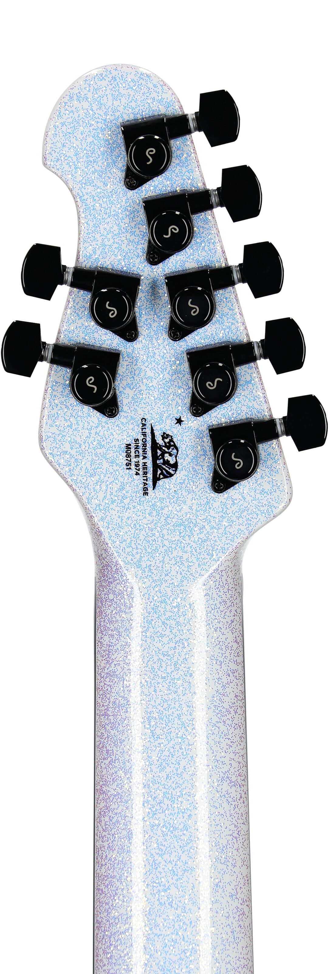 Ernie Ball Music Man Majesty 7 Electric Guitar, 7-String (with Mono Gig Bag), Her Majesty's Request, Serial Number M08751, Headstock Straight Back