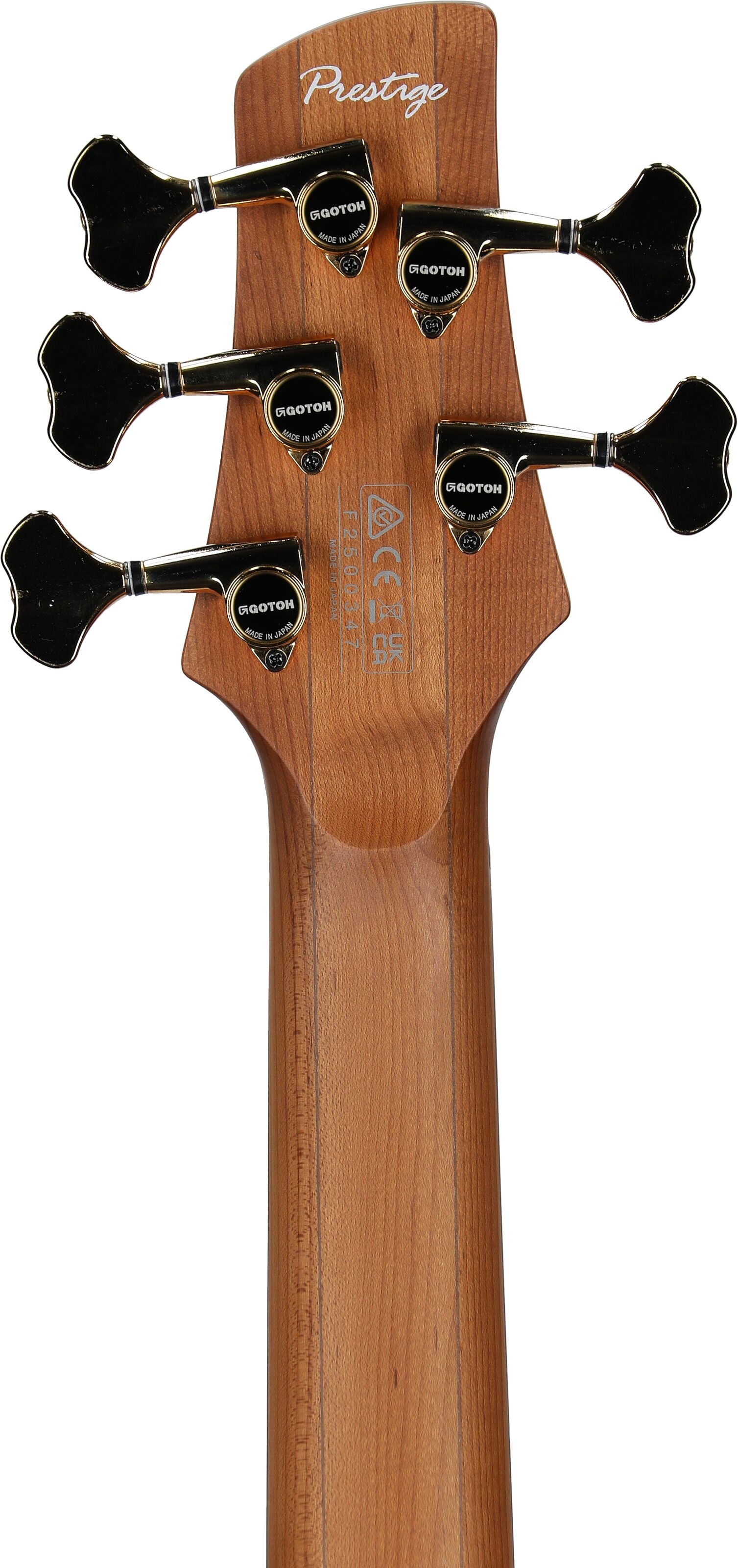 Ibanez SR5505 Prestige Electric Bass, 5-String (with Case), Mocha Flat, Serial Number 210001F2500347, Headstock Straight Back