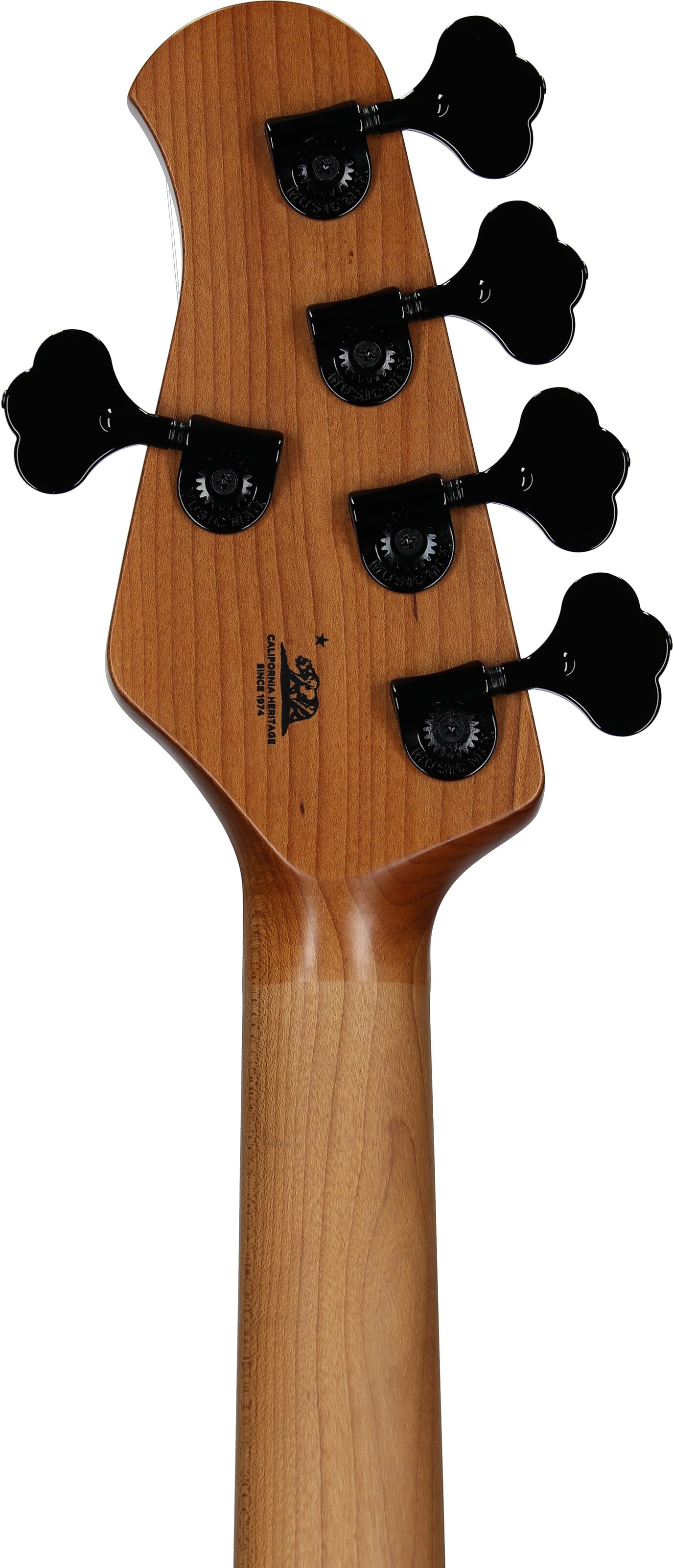 Ernie Ball Music Man StingRay 5 Special HH Electric Bass (with Case), Black Rock, Serial Number K07671, Headstock Straight Back