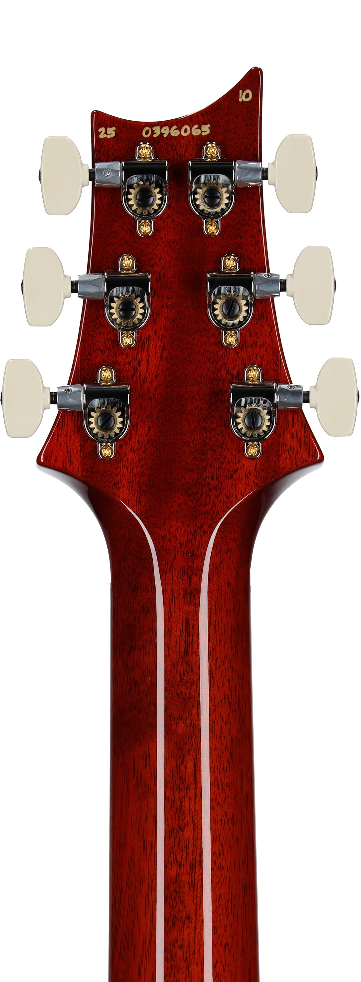 PRS Paul Reed Smith Hollowbody II 10-Top Electric Guitar (with Case), McCarty Sunburst, Serial Number 0396065, Headstock Straight Back