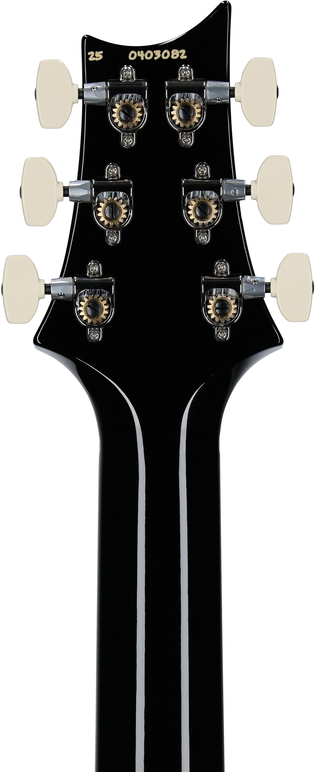 PRS Paul Reed Smith Custom 24 Gen III Electric Guitar (with Case), Charcoal Burst, Serial Number 0403082, Headstock Straight Back