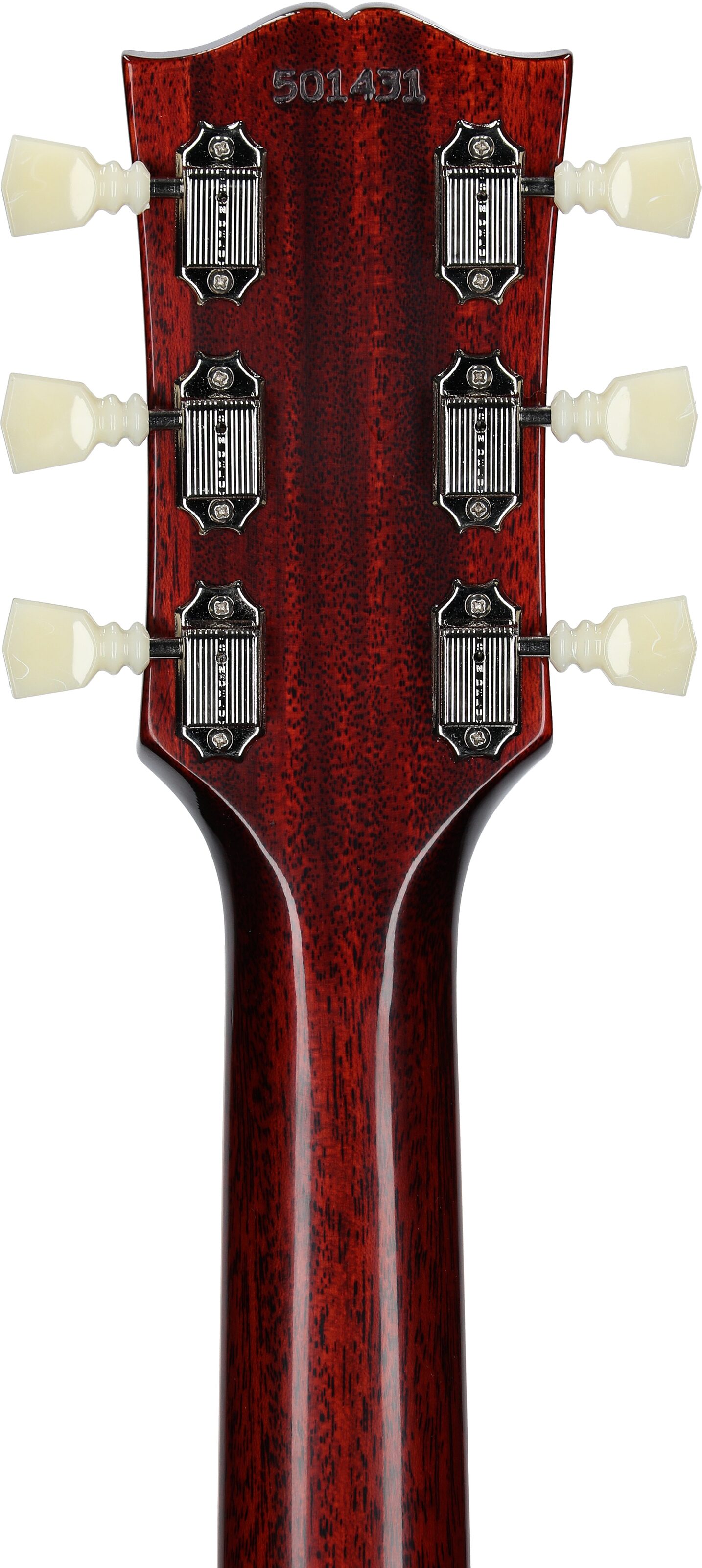 Gibson Custom 61 SG Standard VOS Electric Guitar (with Case), Cherry, with Nickel Hardware, Serial Number 501431, Headstock Straight Back