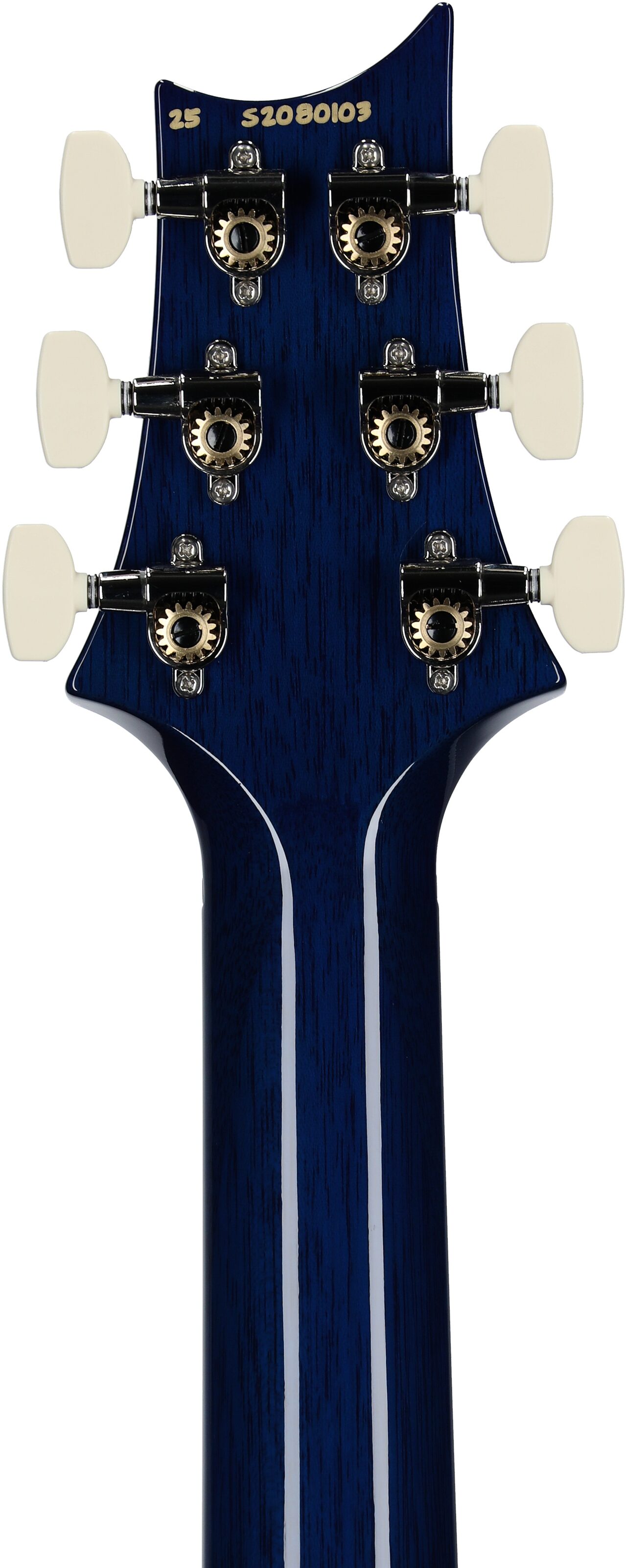 PRS Paul Reed Smith S2 Studio Electric Guitar, Faded Gray Black Blue Burst, Serial Number S2080103, Headstock Straight Back