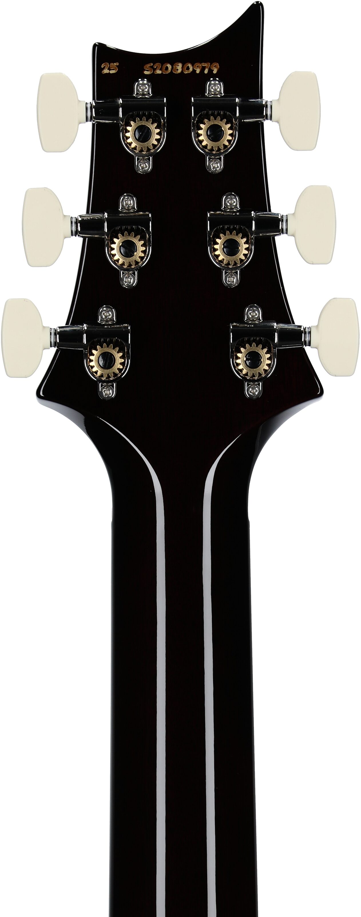 PRS Paul Reed Smith S2 Studio Electric Guitar, Black Amber, Serial Number S2080979, Headstock Straight Back