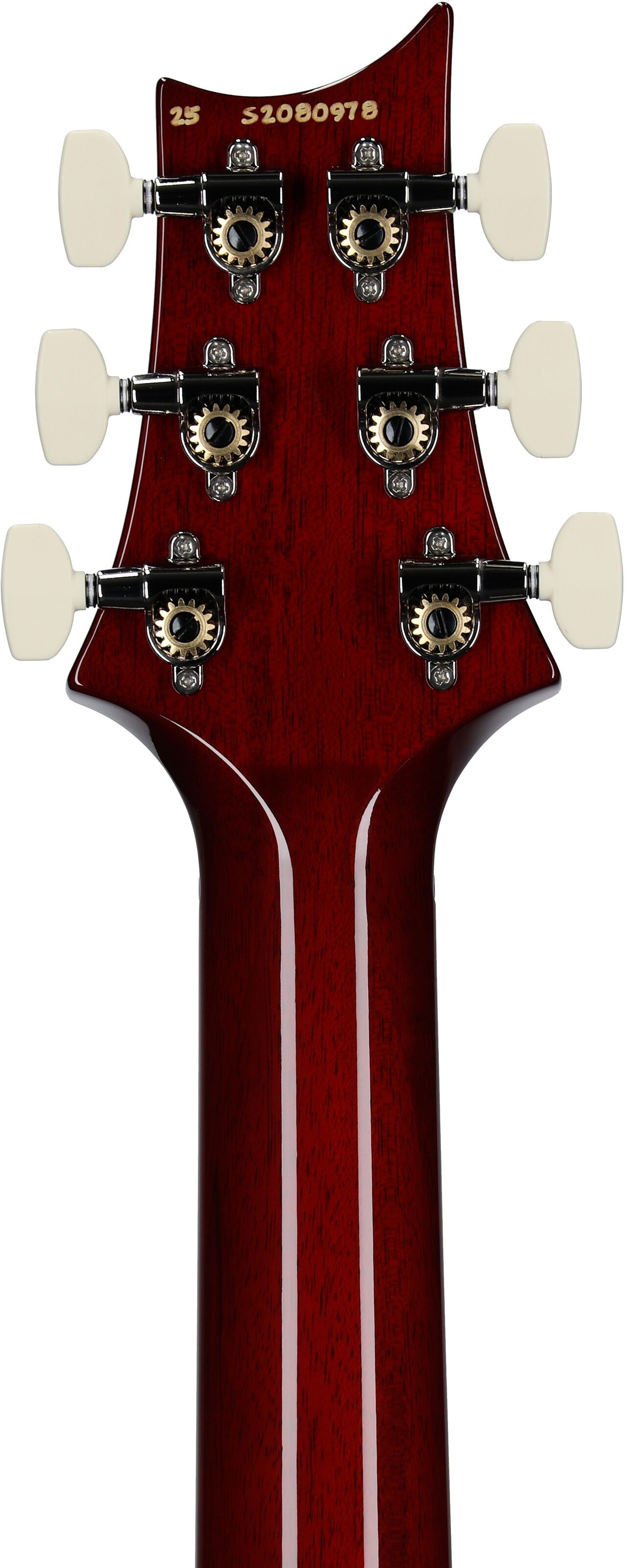 PRS Paul Reed Smith S2 Studio Electric Guitar, Dark Cherry Sunburst, Serial Number S2080978, Headstock Straight Back
