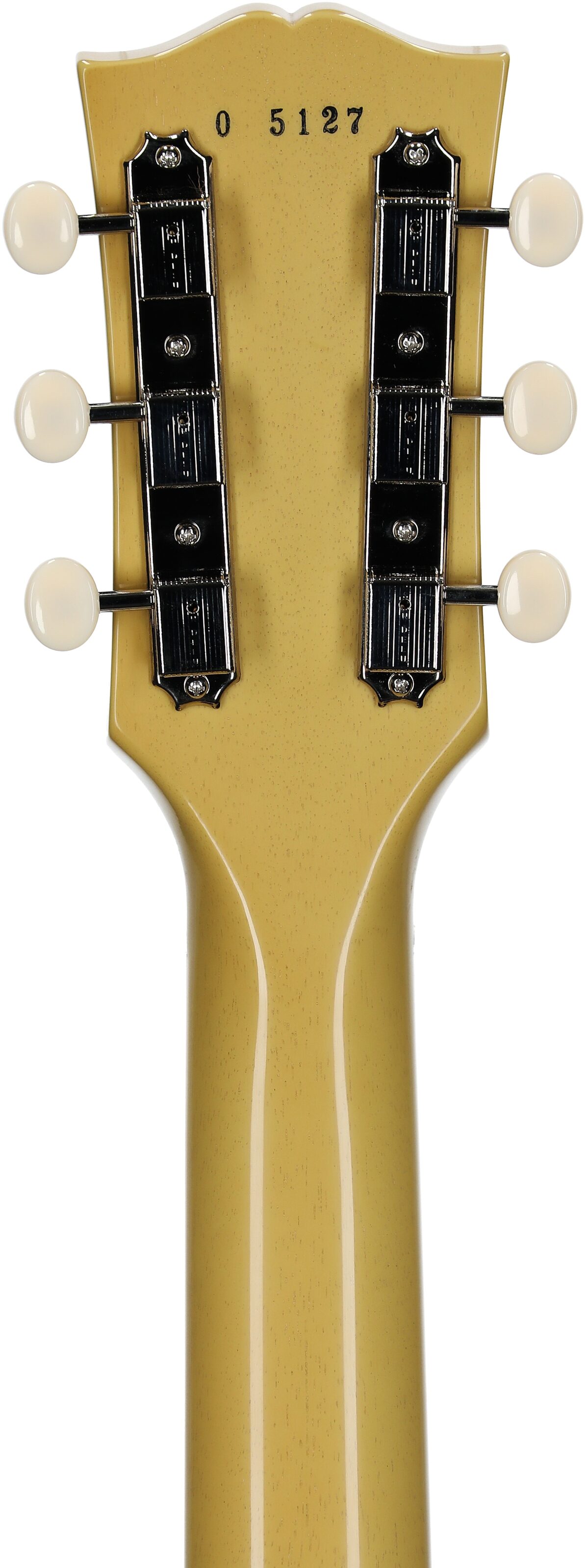 Gibson Custom 1960 Les Paul Special Double Cut Electric Guitar (with Case), TV Yellow, Serial Number 05127, Headstock Straight Back