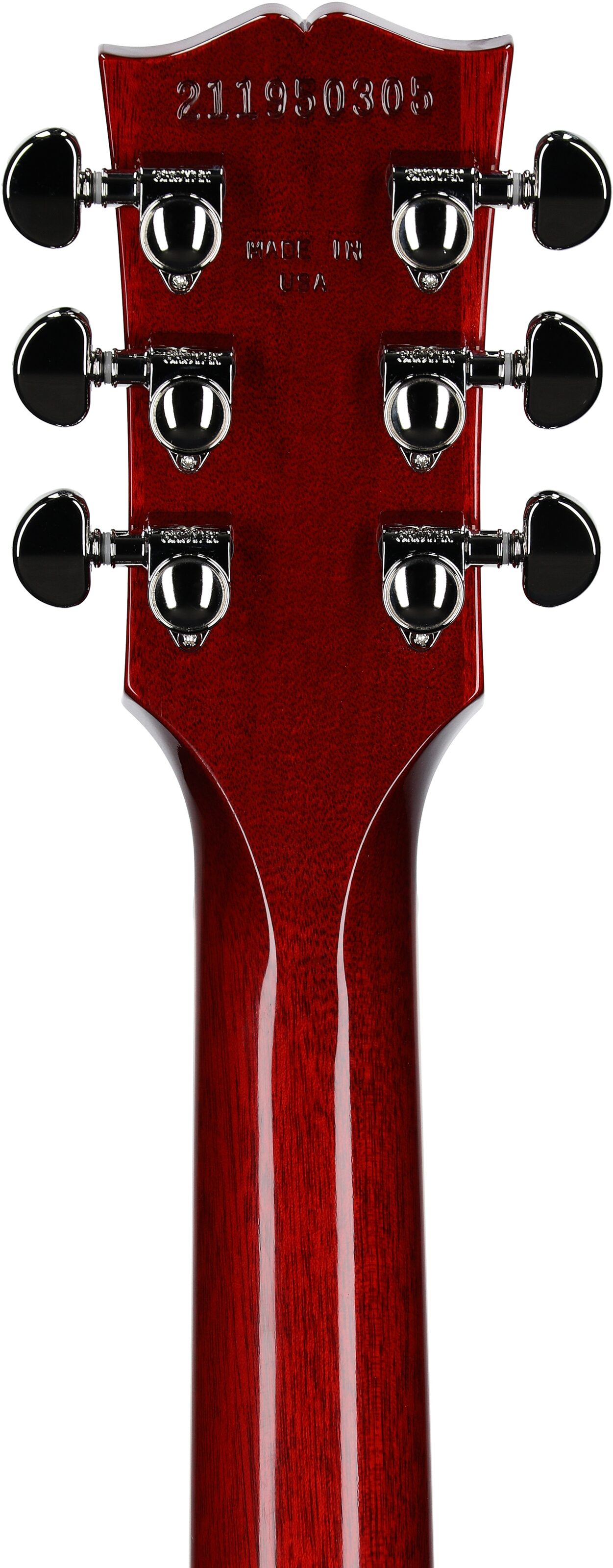 Gibson Les Paul Standard '60s Electric Guitar, Left-Handed (with Case), Bourbon Burst, Serial Number 211950305, Headstock Straight Back