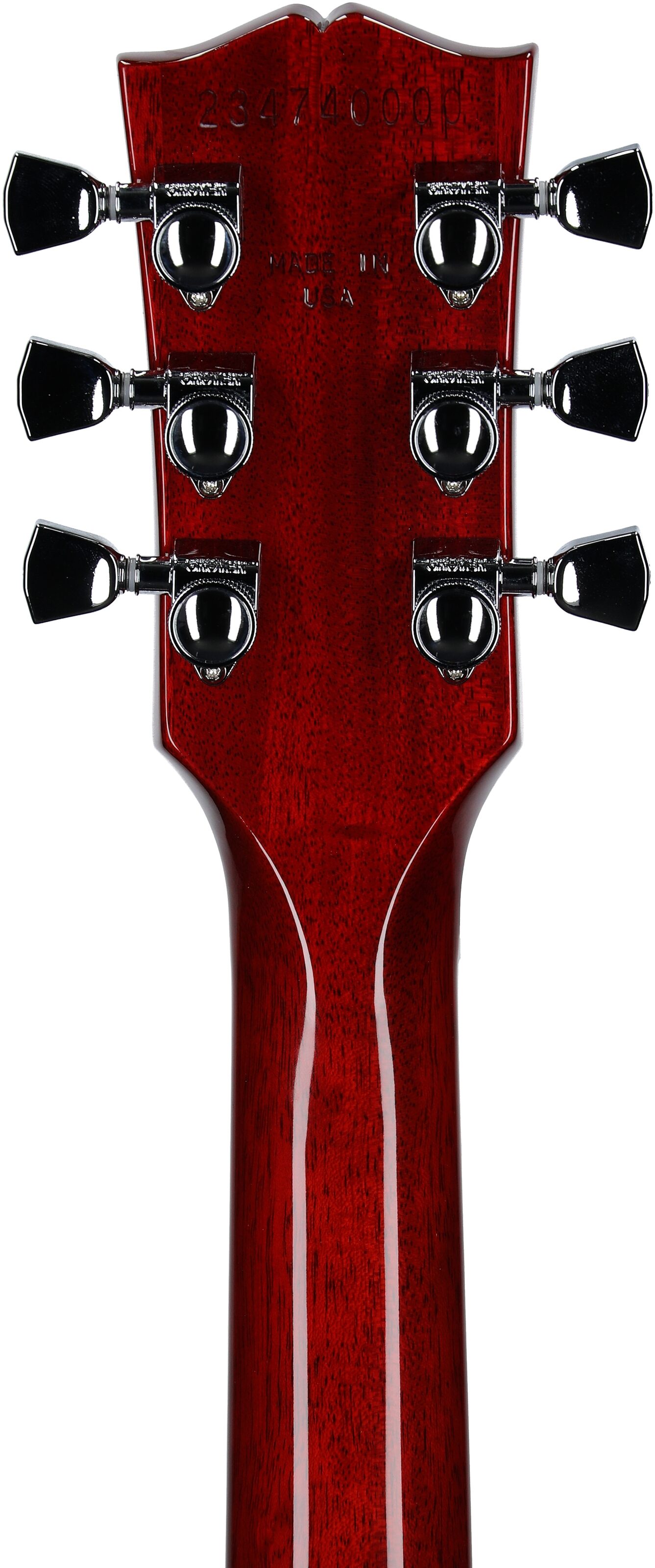 Gibson Les Paul Modern Figured AAA Electric Guitar (with Case), Cherry Burst, Serial Number 234740000, Headstock Straight Back
