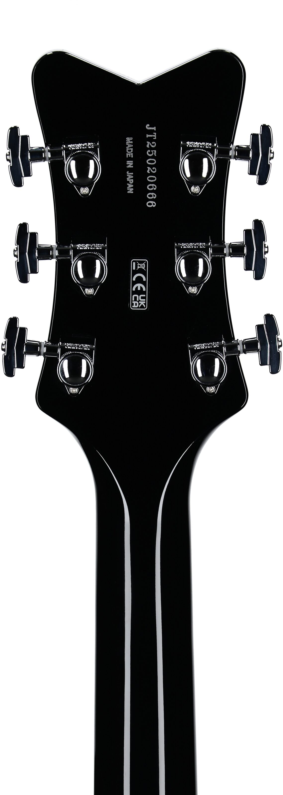 Gretsch Pro Collection Falcon Electric Guitar (with Case), Black, Serial Number JT25020666, Headstock Straight Back
