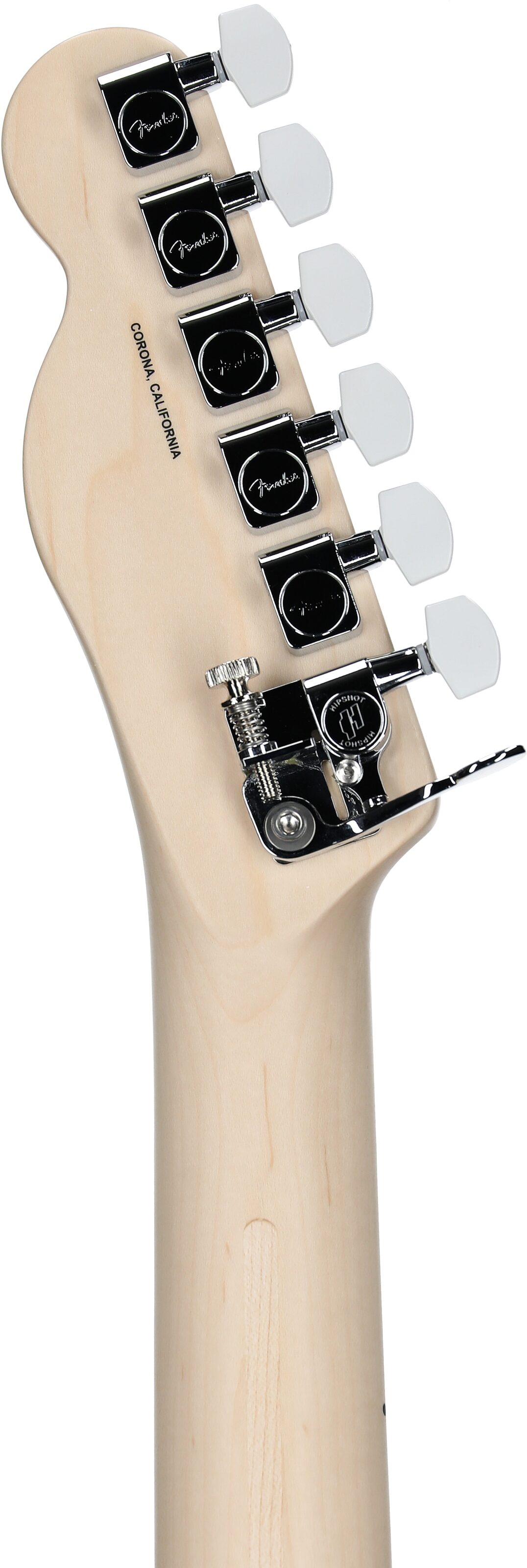 Fender Limited Edition Jack White Triplecaster Telecaster Electric Guitar, Maple Fingerboard (with Case), Black, Serial Number JW241063, Headstock Straight Back