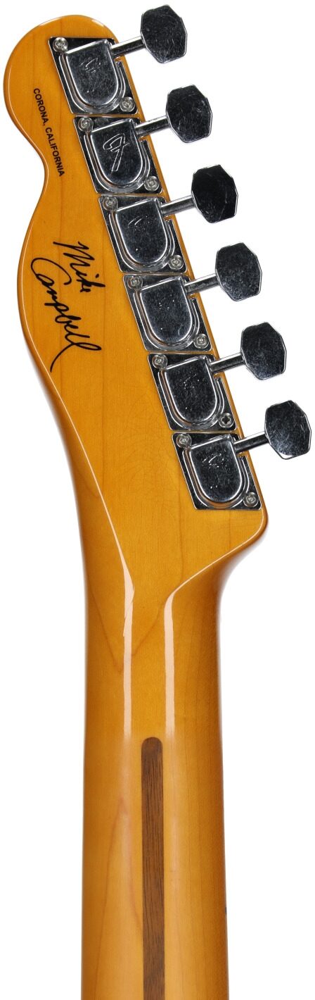 Fender Stories Mike Campbell Telecaster Electric Guitar, Maple Fingerboard (with Case), Red Dog, Serial Number MC250501, Headstock Straight Back
