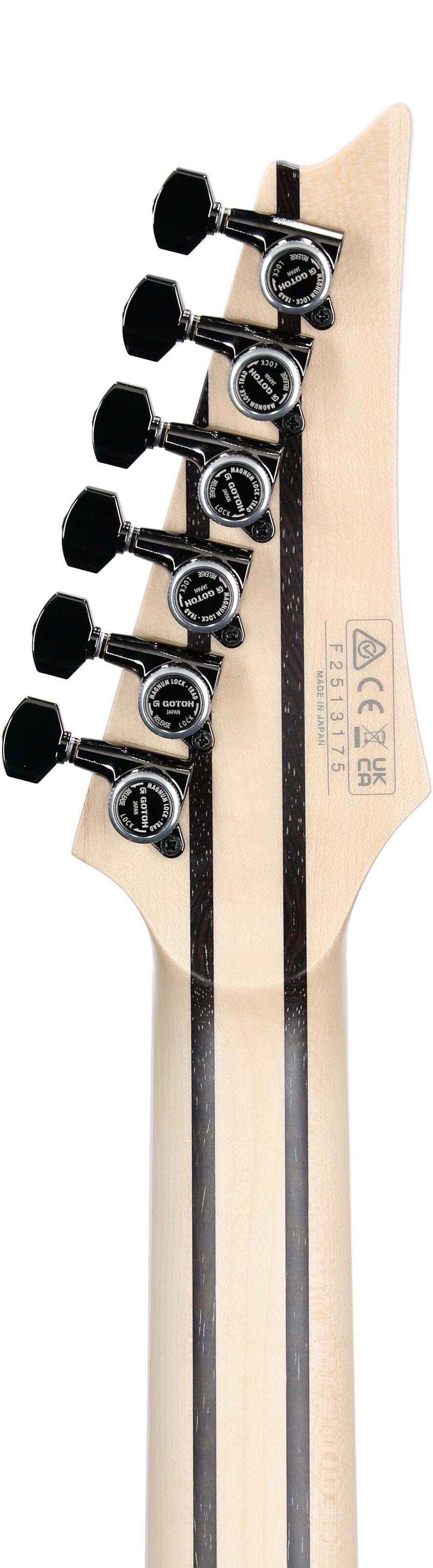 Ibanez RGR5221 Prestige Electric Guitar (with Case), Transparent Fluorescent Orange, Serial Number 210002F2513175, Headstock Straight Back