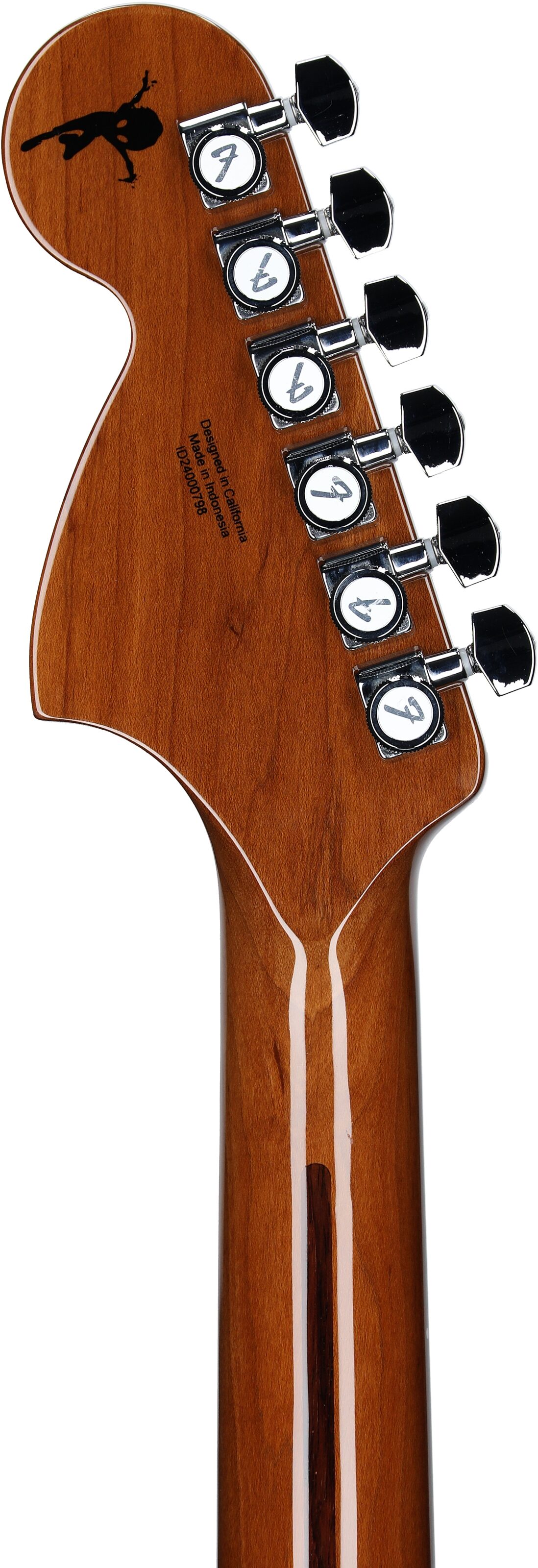 Fender Tom DeLonge Starcaster Electric Guitar, Satin Surf Green, Headstock Straight Back