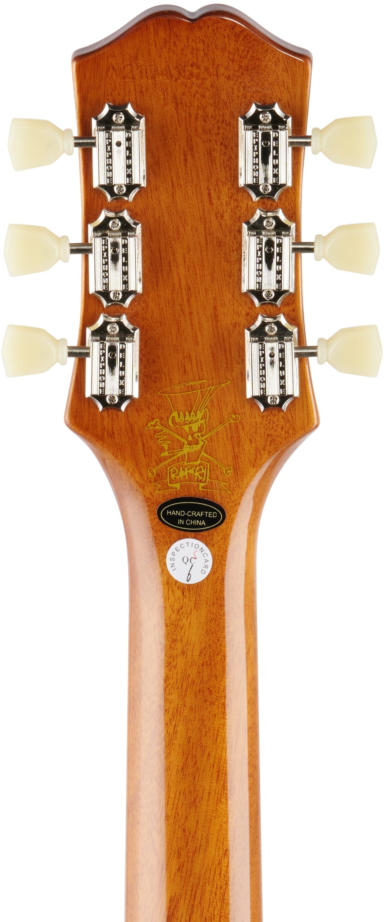 Epiphone Slash Les Paul Electric Guitar (with Case), Metallic Gold, Headstock Straight Back