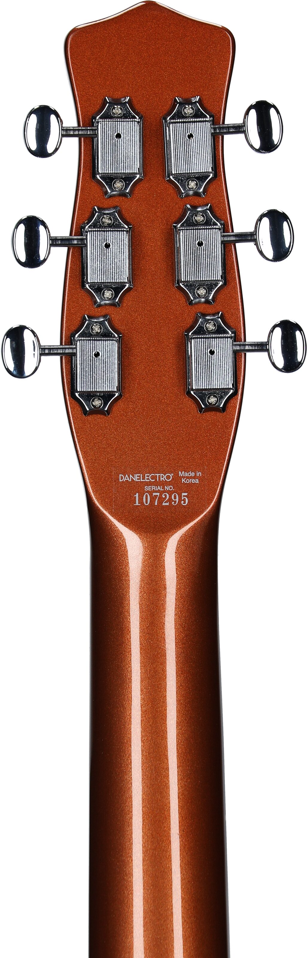 Danelectro '59 MOD NOS Electric Guitar, Copper, Headstock Straight Back