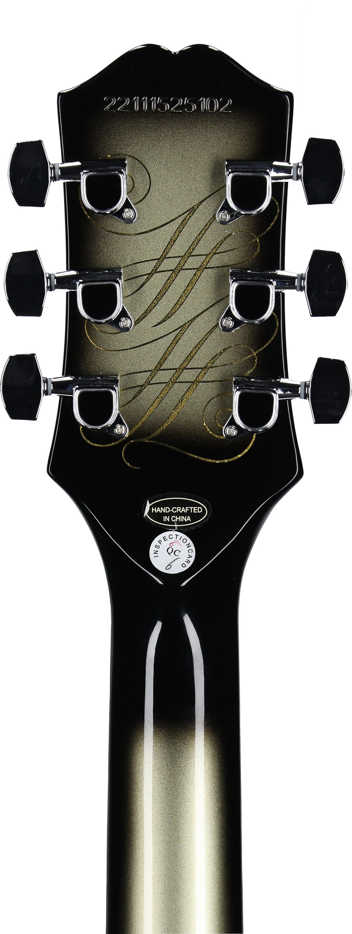 Epiphone Adam Jones Les Paul Custom Electric Guitar (with Case), "Self-Portrait as Not Dead Yet" by Julie Heffernan, Headstock Straight Back