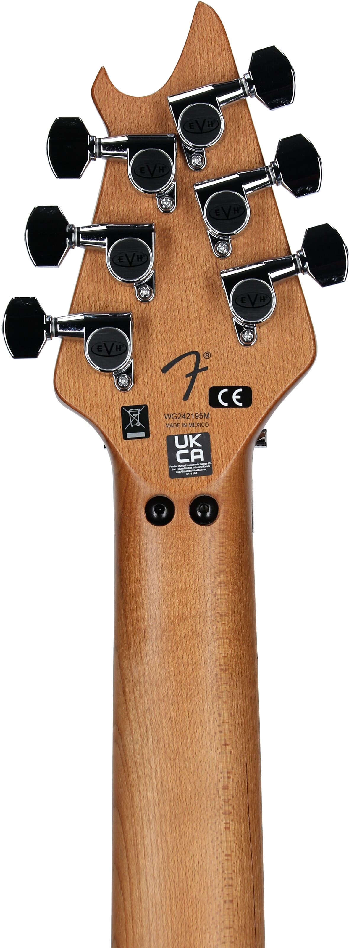 EVH Eddie Van Halen Wolfgang Special Quilted Maple Electric Guitar, Tiger Eye Glow, Headstock Straight Back