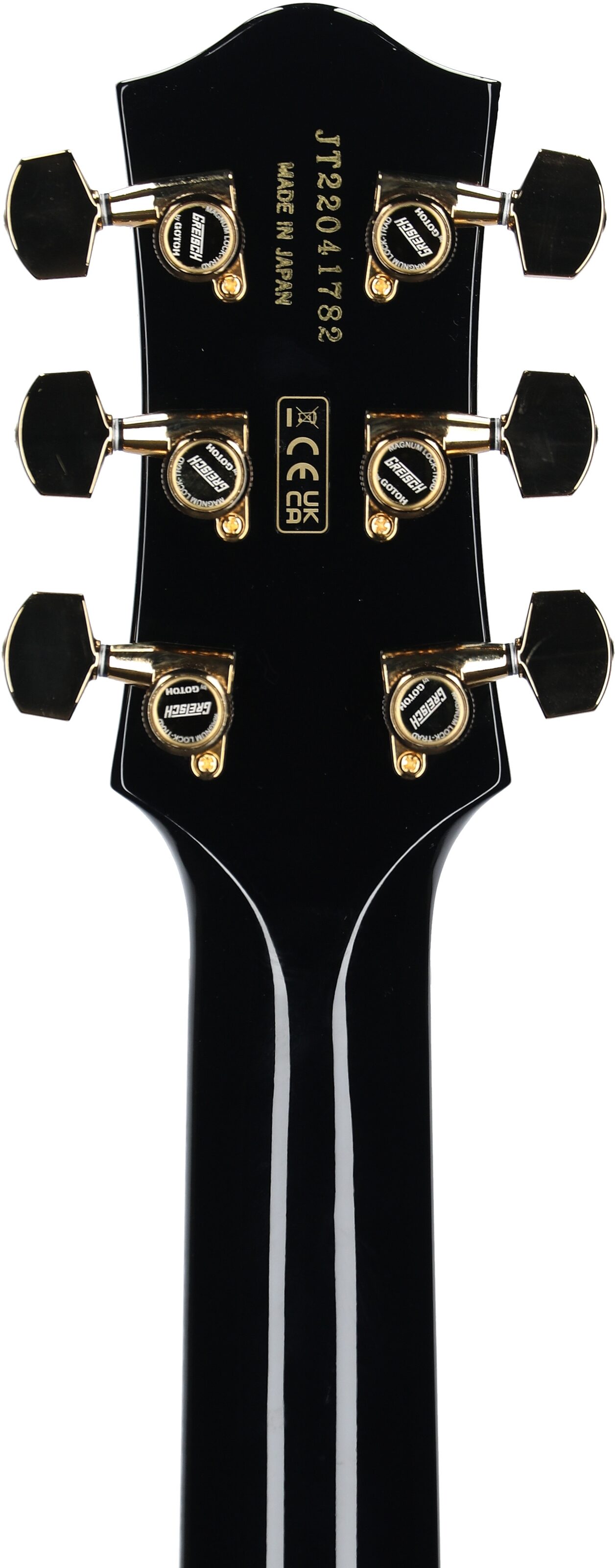 Gretsch G6229TG Limited Edition Sparkle Jet (with Case), Champagne Sparkle, Headstock Straight Back