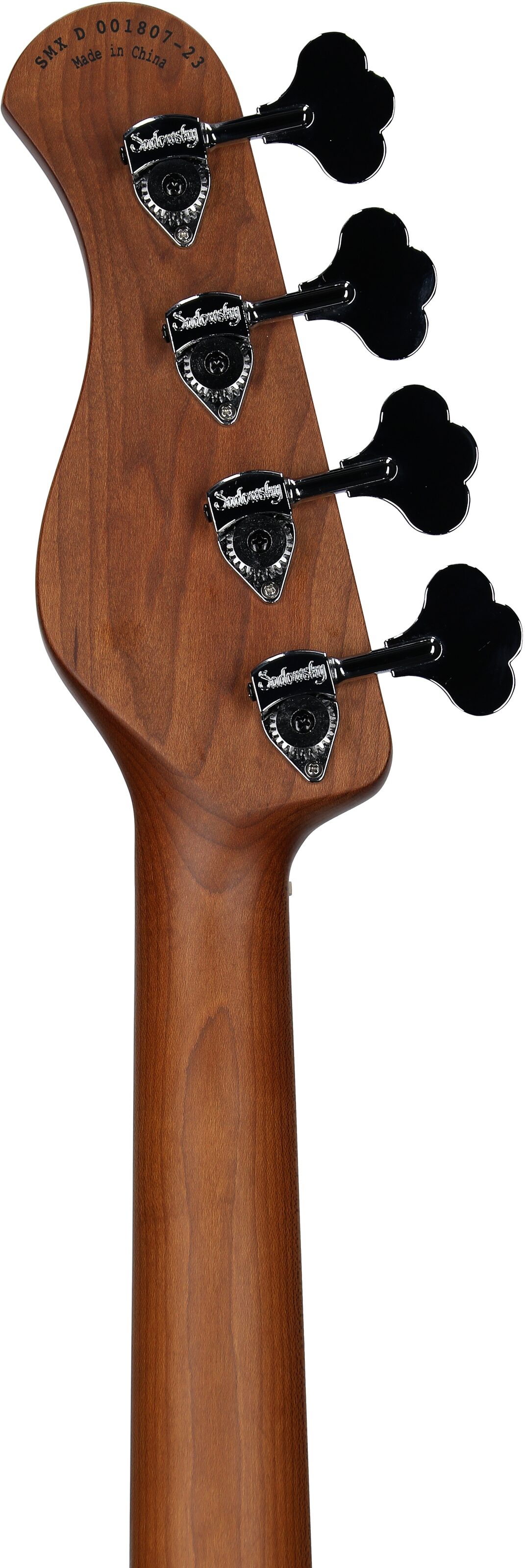 Sadowsky MetroExpress 21-Fret Vintage J/J Electric Bass, Maple Fingerboard, Black, Headstock Straight Back