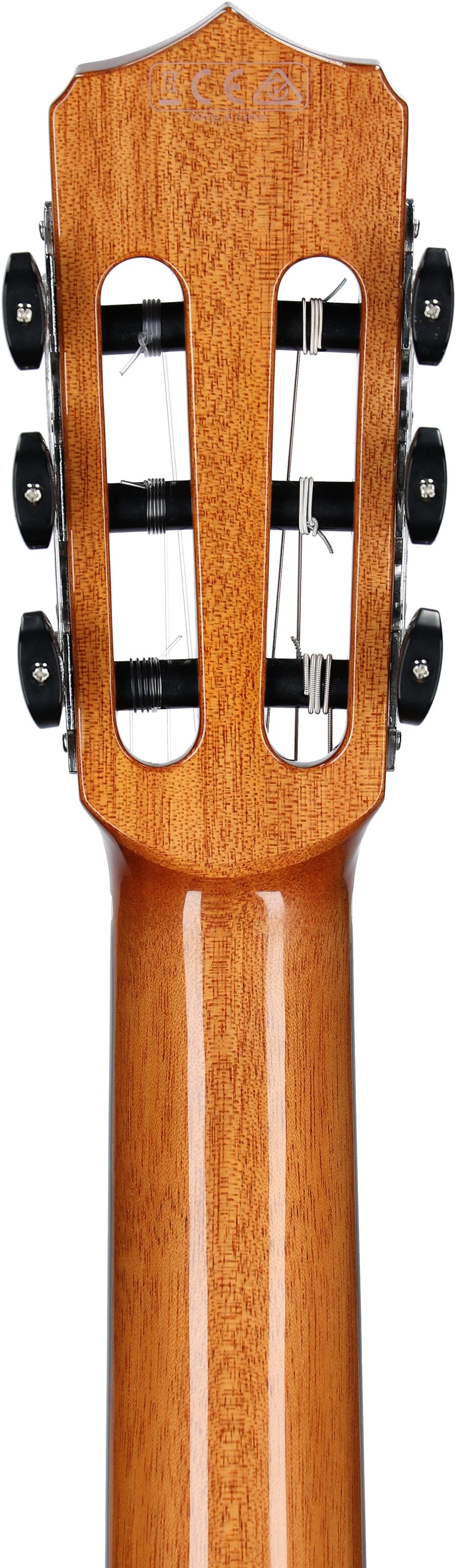 Cordoba Fusion Orchestra CE Classical Acoustic-Electric Guitar, Teardrop Burst, Headstock Straight Back