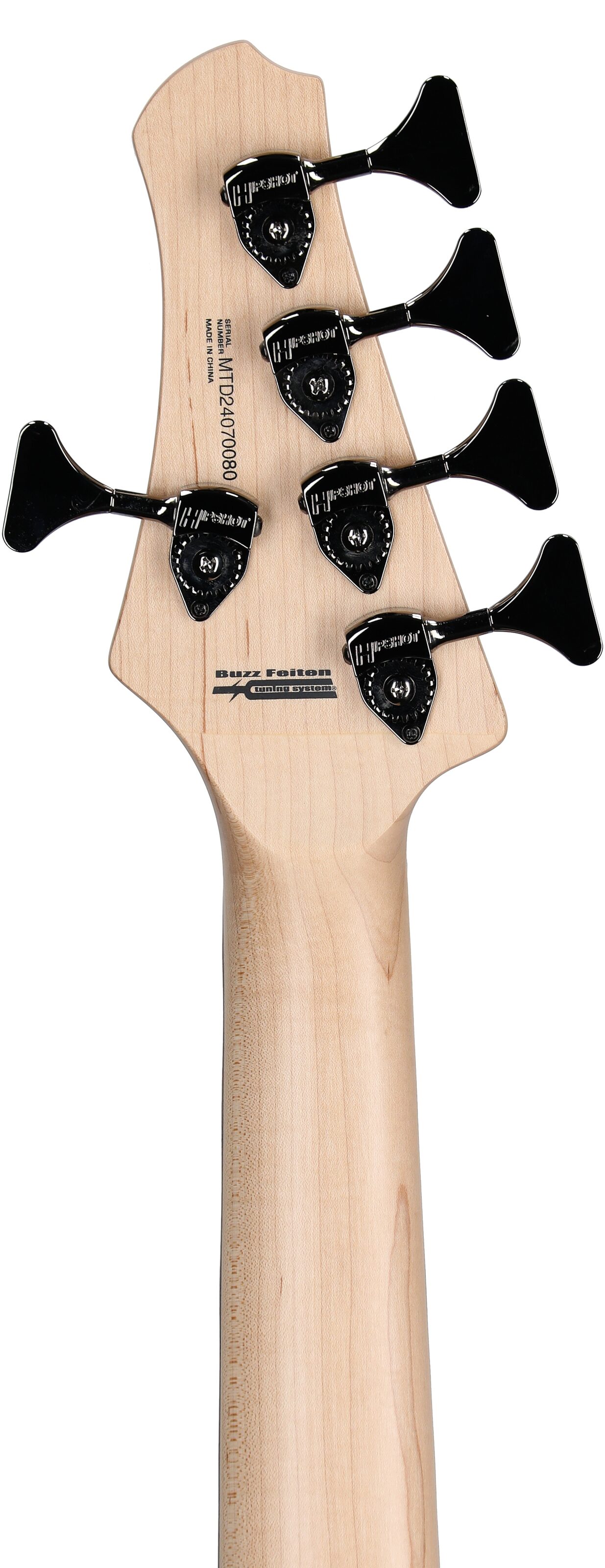 MTD Kingston Saratoga DLX 5 Electric Bass, 5-String (with Laurel Fingerboard), Deep Cherry Burst, Headstock Straight Back