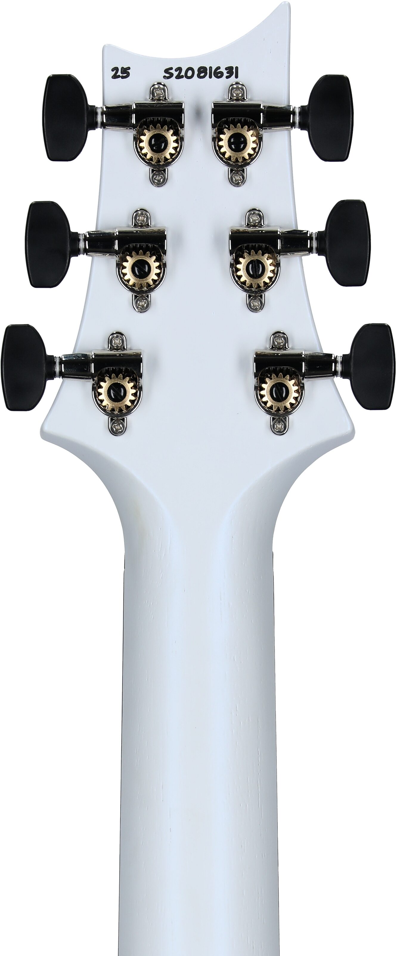 PRS Paul Reed Smith S2 Vela Satin Electric Guitar (with Gig Bag), Satin Pearl White, Headstock Straight Back
