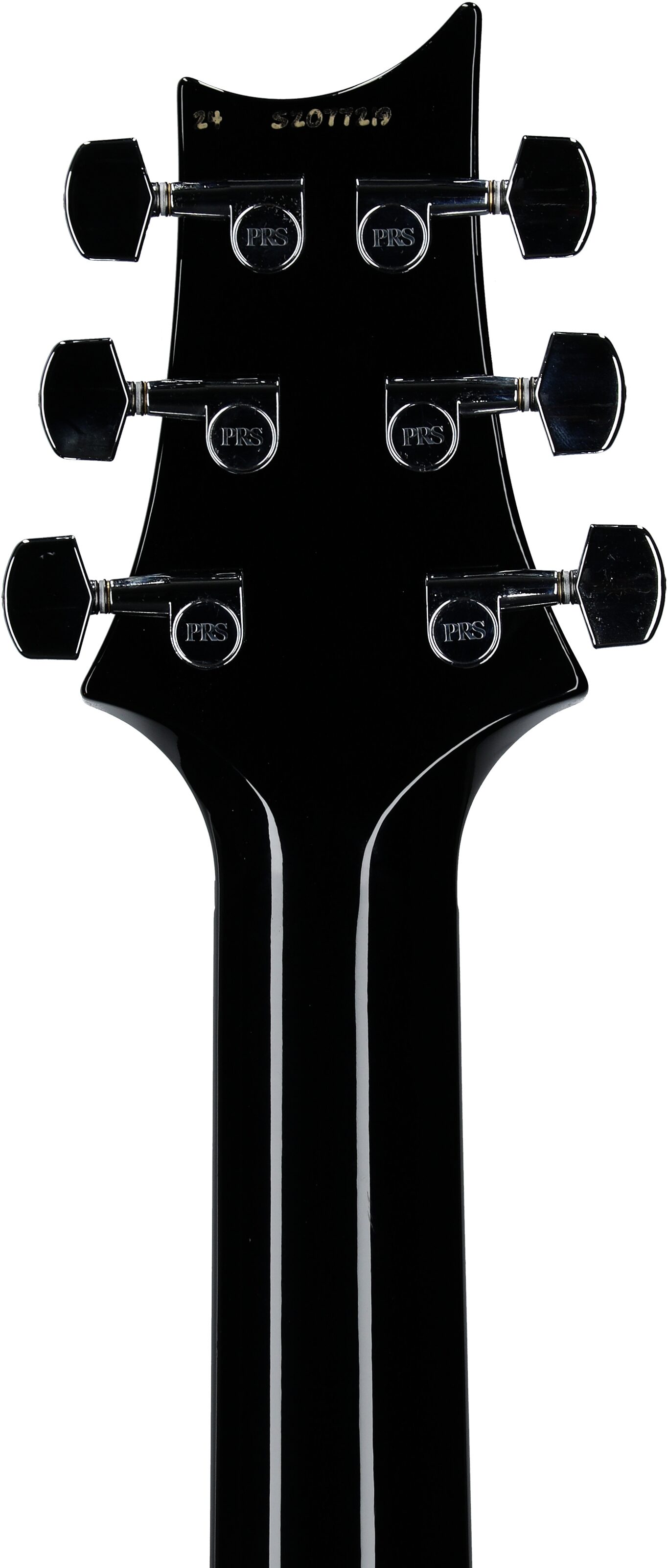 PRS Paul Reed Smith S2 Custom 24 Gloss Pattern Thin Electric Guitar (with Gig Bag), Faded Gray Black Blue Smokeburst, Headstock Straight Back