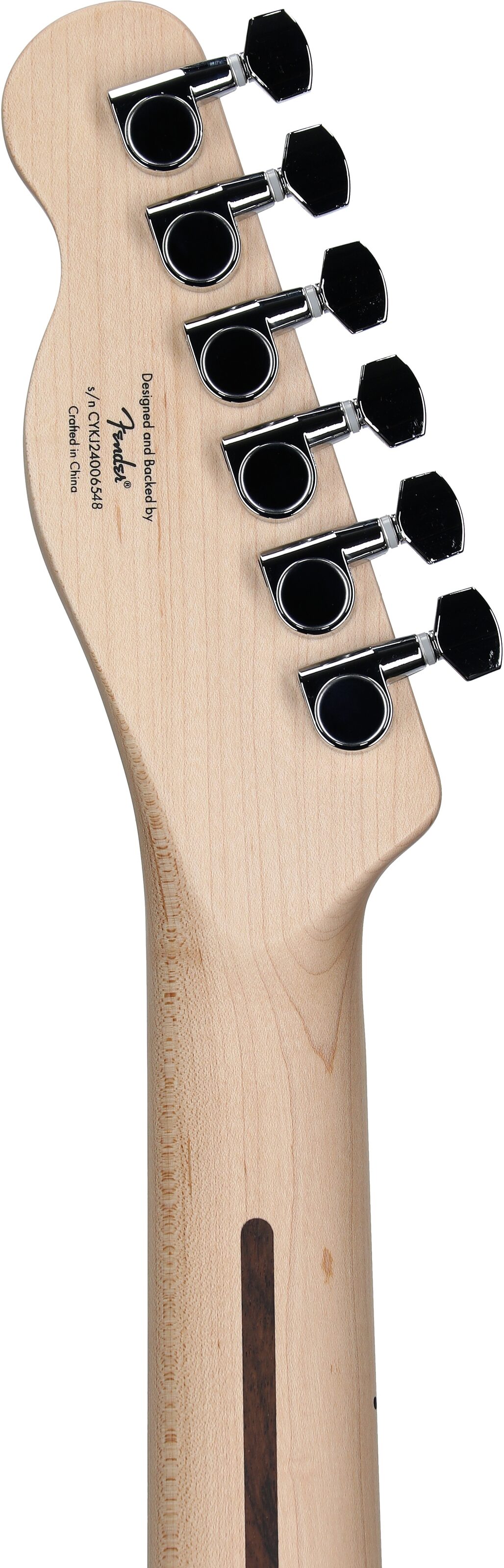 Squier Affinity Telecaster FMT SH Electric Guitar, with Maple Fingerboard, Mocha, Headstock Straight Back