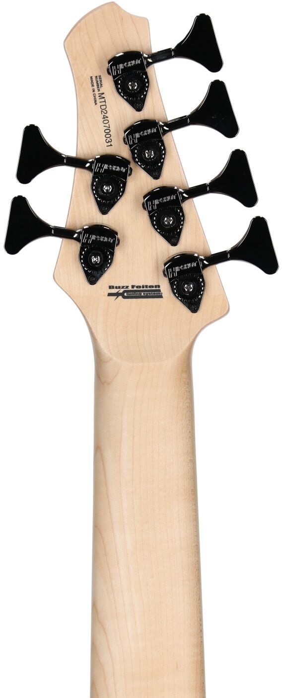 MTD Kingston Z6MP Electric Bass, 6-String (with Maple Fingerboard), Tobacco Sunburst, Headstock Straight Back