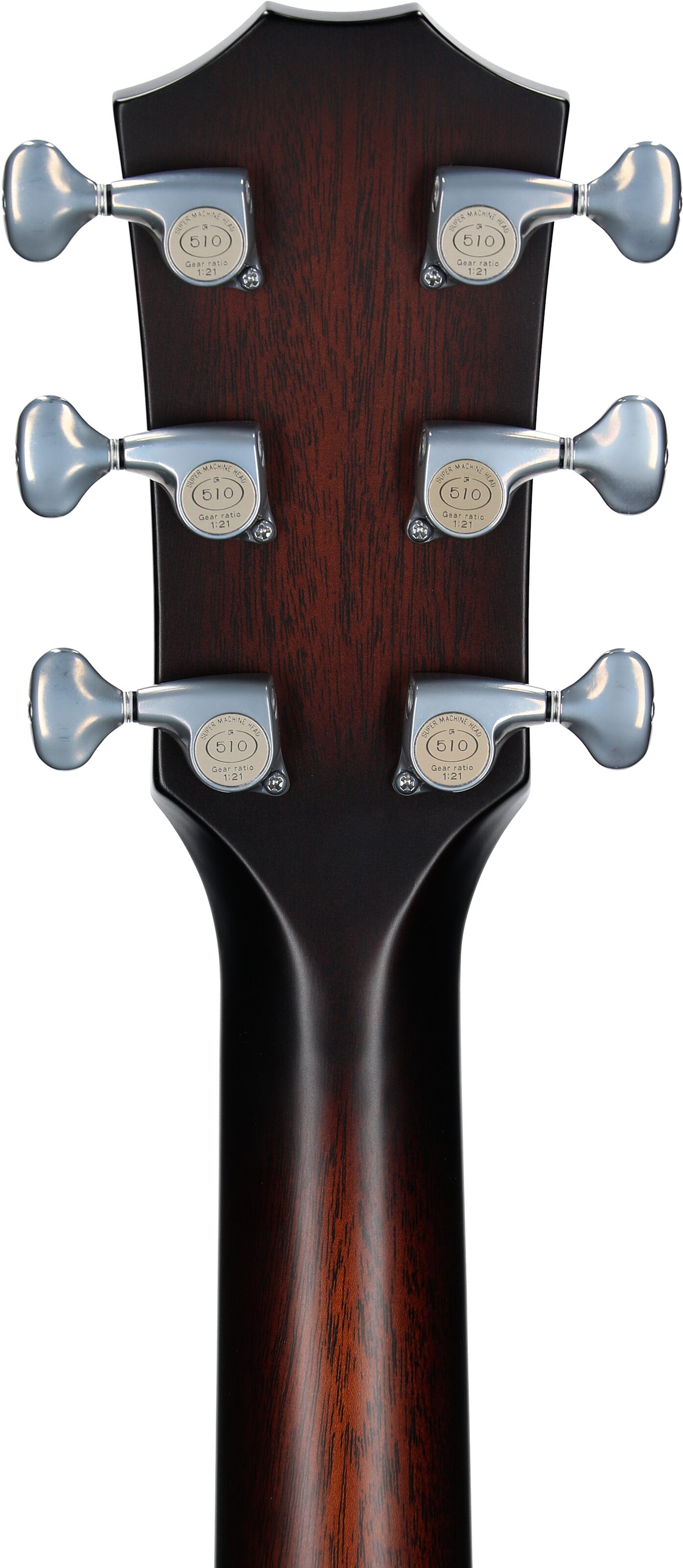 Taylor Builder's Edition 524ce Grand Auditorium Acoustic-Electric Guitar (with Case), Kona Burst, Headstock Straight Back