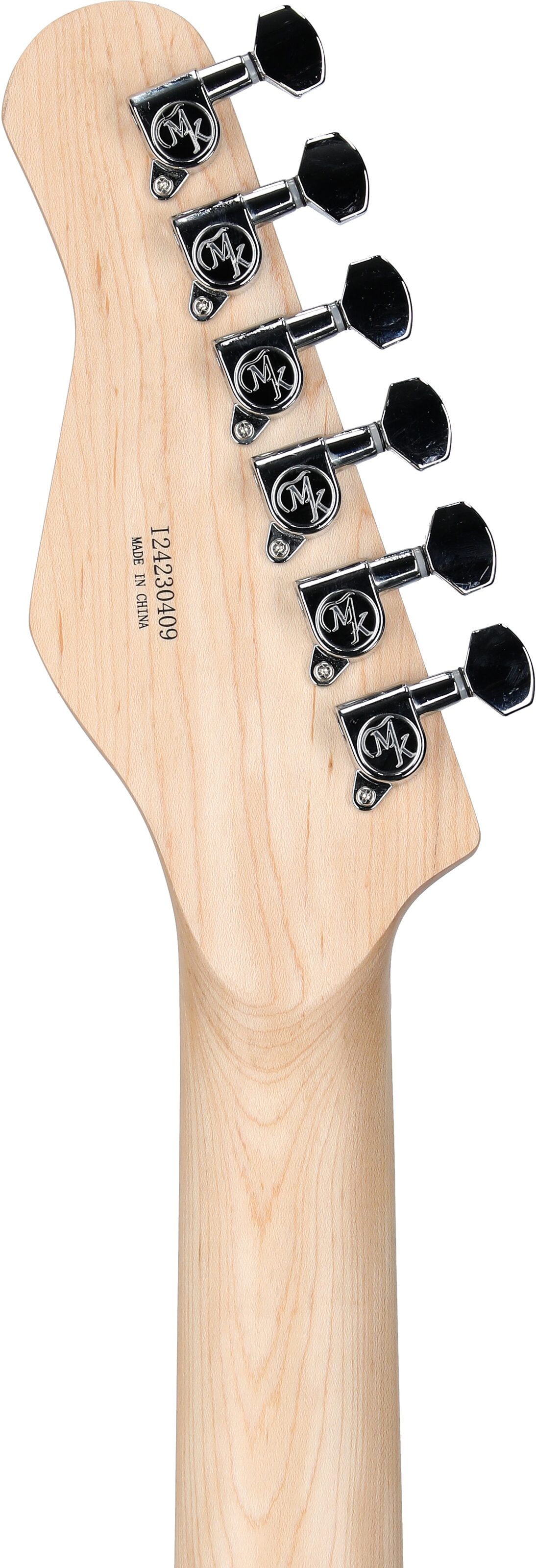 Michael Kelly Triple '50s Electric Guitar, Ebony Fingerboard, Gloss White, Headstock Straight Back