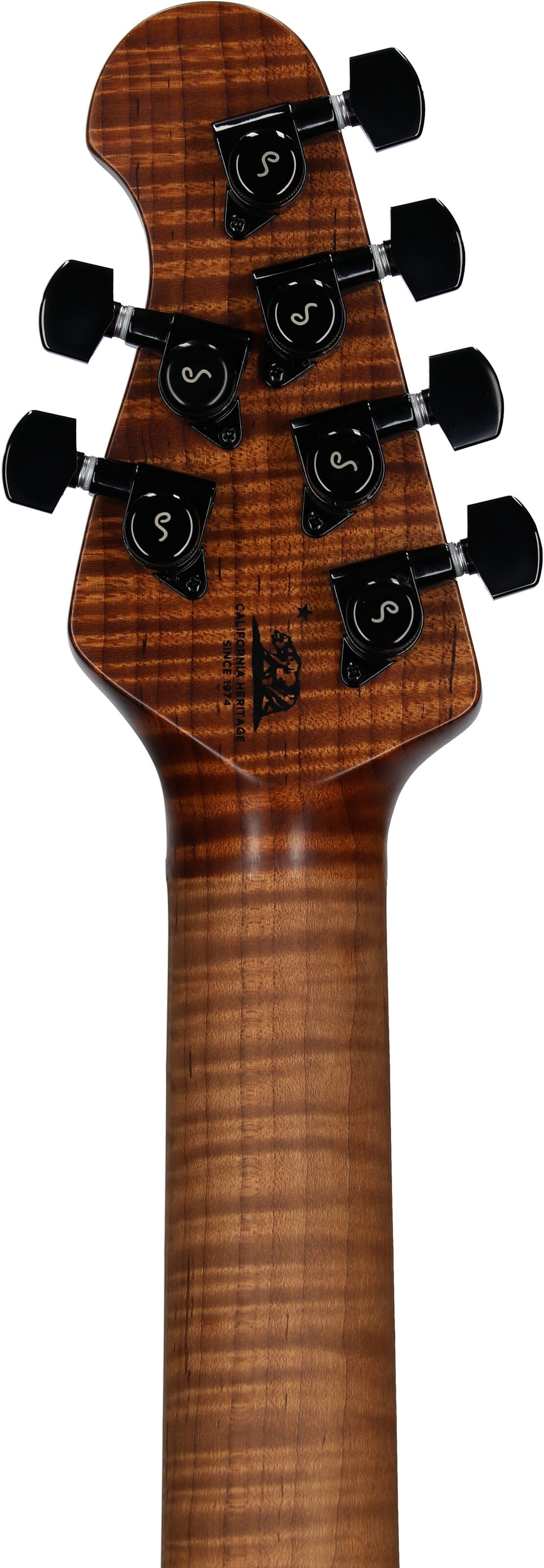 Ernie Ball Music Man Cutlass RS HSS Electric Guitar (with Case), Limestone, Headstock Straight Back