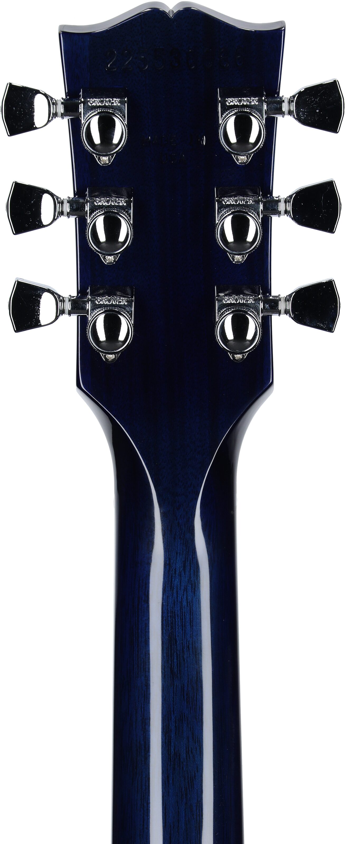 Gibson Les Paul Modern Figured AAA Electric Guitar (with Case), Cobalt Burst, Open Box (Very Good), Headstock Straight Back
