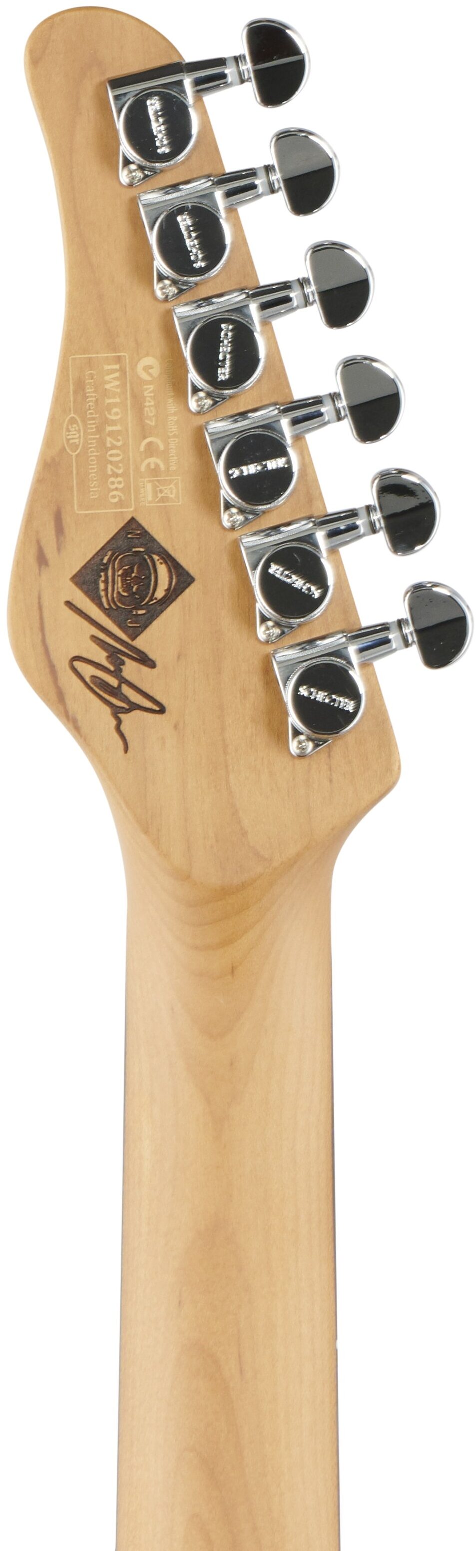 Schecter Nick Johnston Traditional HSS Electric Guitar, Ebony Fingerboard, Atomic Green, Headstock Straight Back