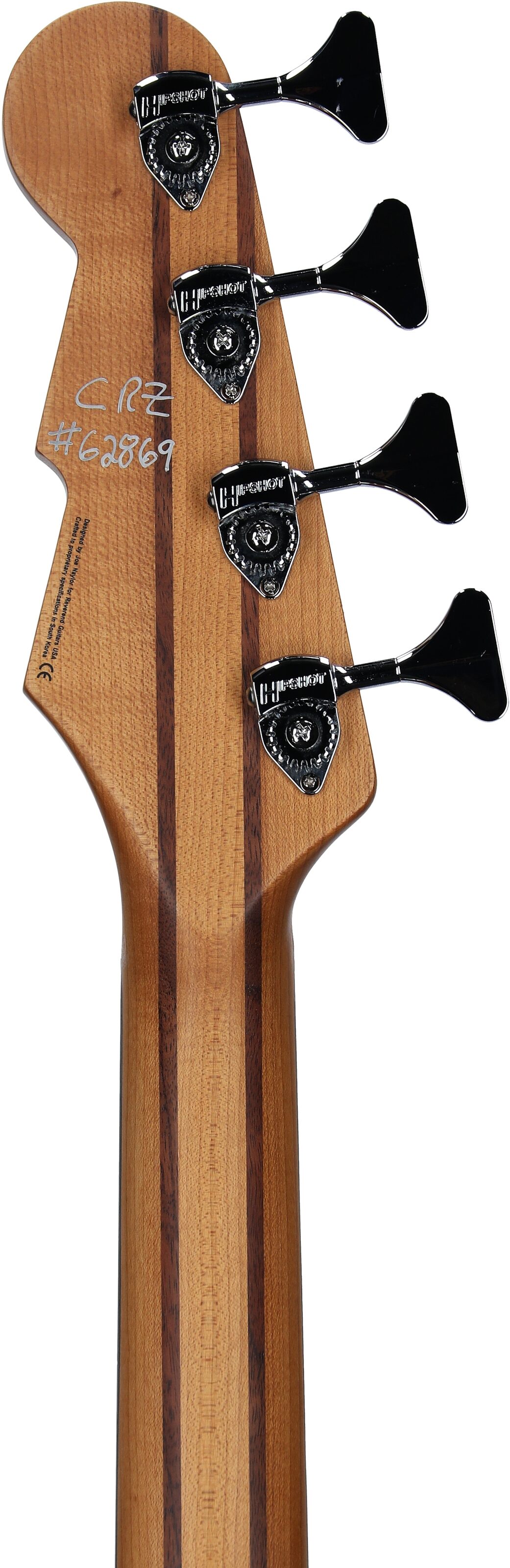 Reverend Mercalli 4 Electric Bass, Metallic Alpine, Rosewood Fretboard, Headstock Straight Back