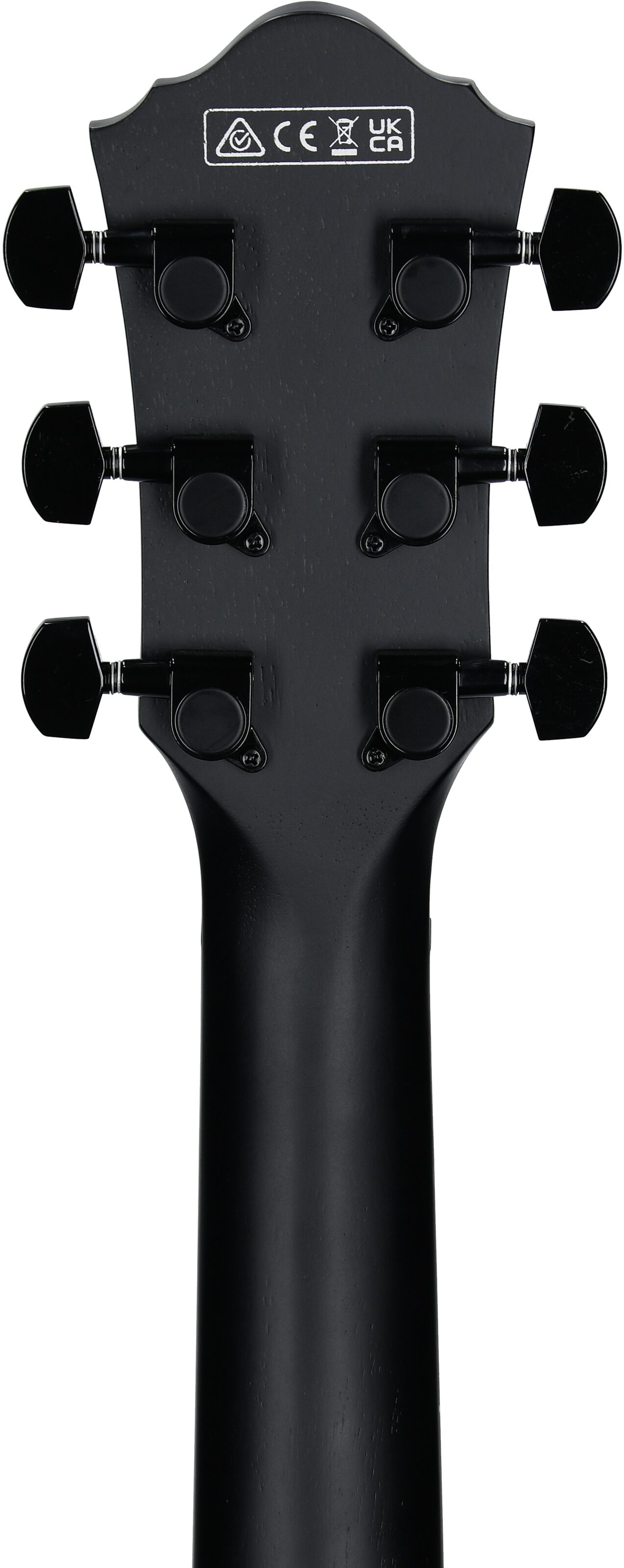 Ibanez AEWC621 Acoustic-Electric Guitar, Black Out, Headstock Straight Back