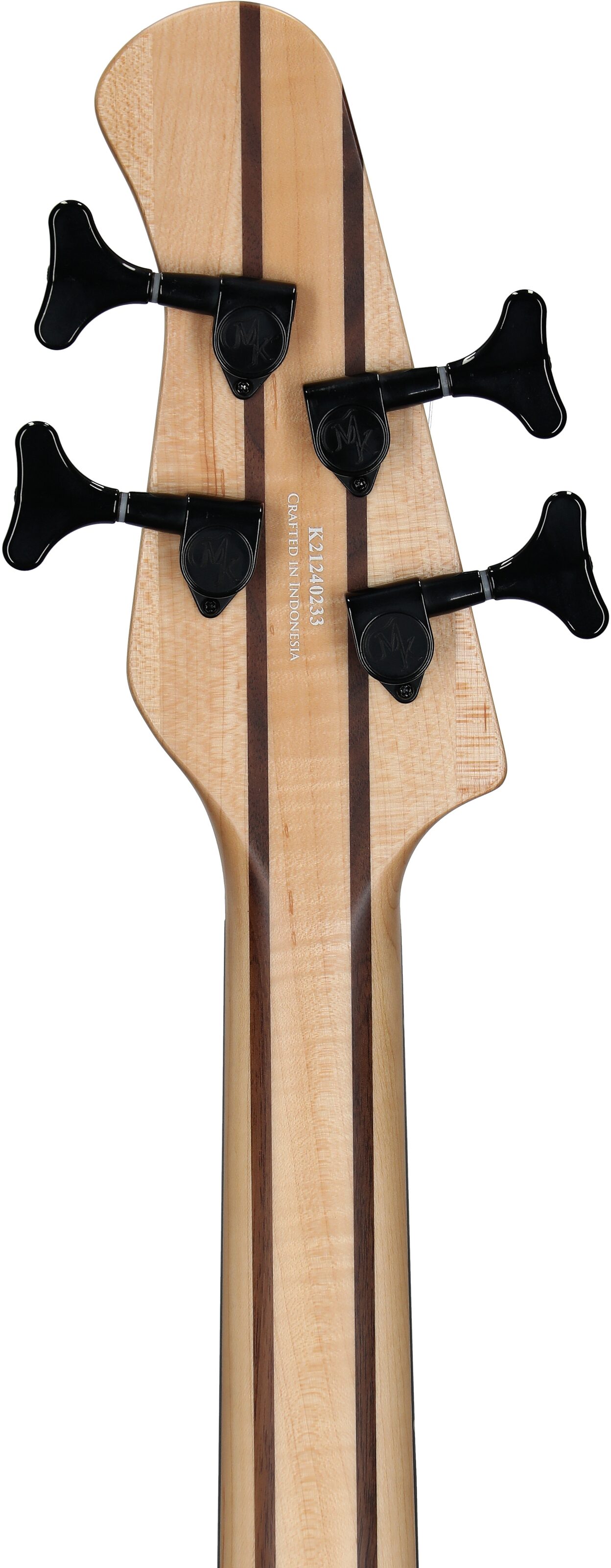 Michael Kelly Pinnacle 4 Electric Bass, Cherry Burl, Headstock Straight Back