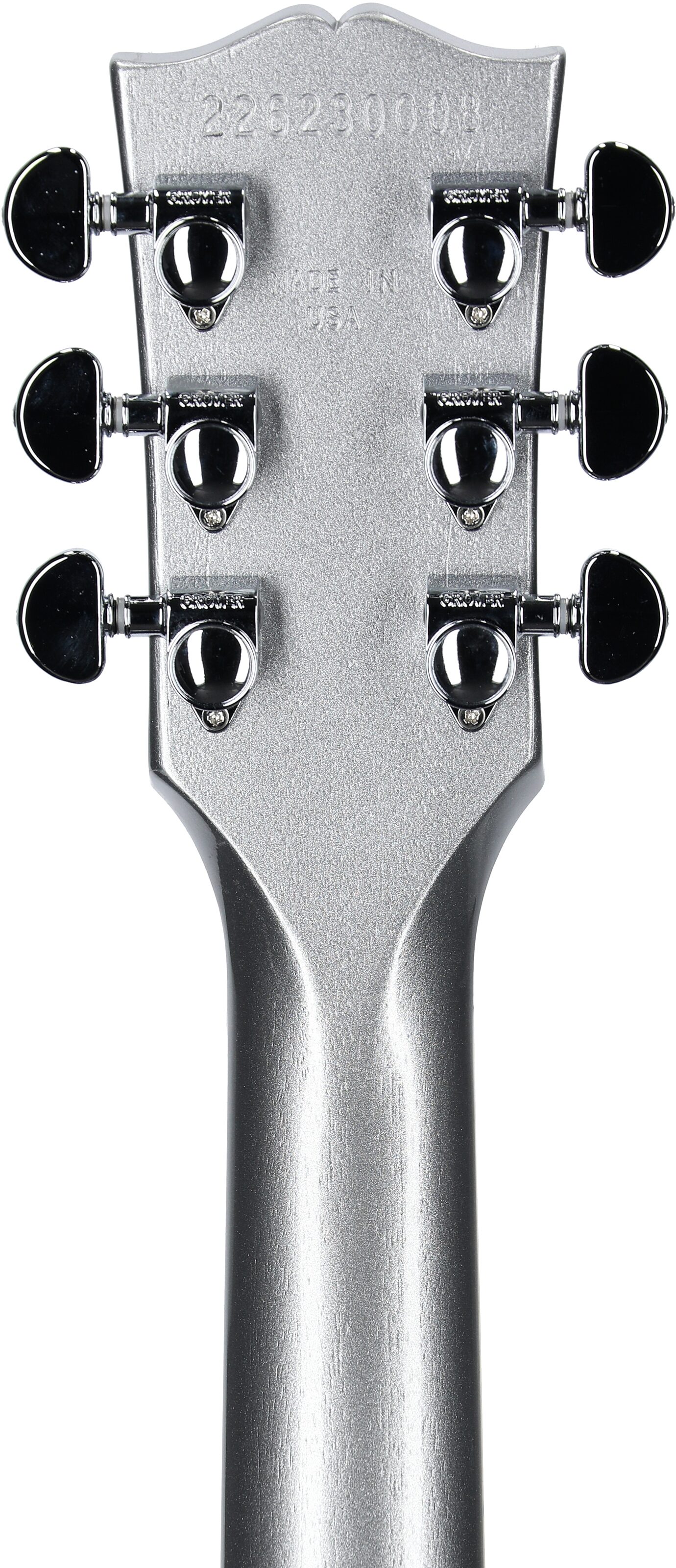 Gibson SG Standard Custom Color Electric Guitar (with Soft Case), Silver Mist, Headstock Straight Back