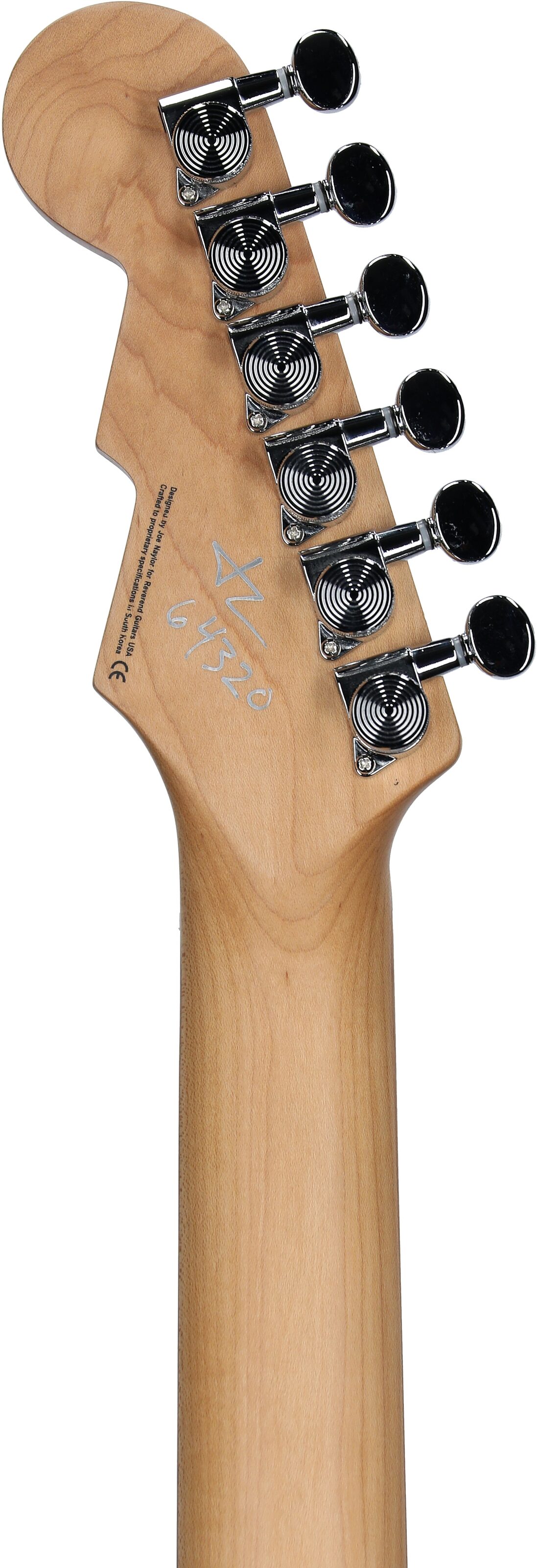 Reverend Double Agent OG Electric Guitar, Midnight Black, Headstock Straight Back