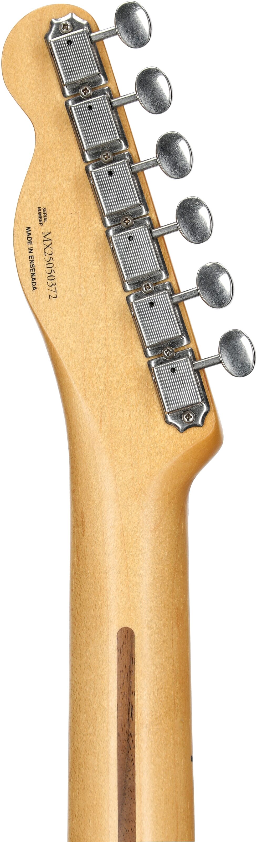 Fender Brad Paisley Worn Telecaster Electric Guitar (with Gig Bag), Black Sparkle, Headstock Straight Back