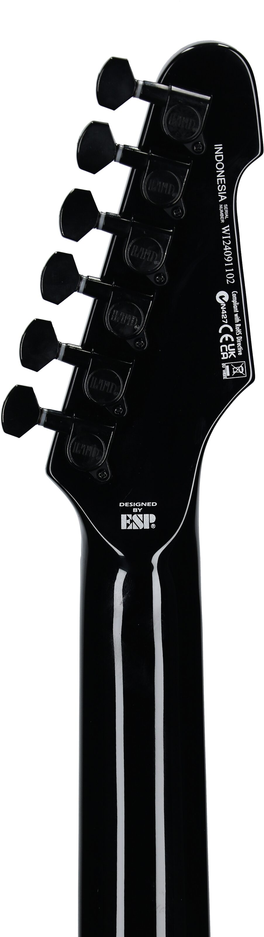 ESP LTD Phoenix-201 Electric Guitar, Black, Headstock Straight Back