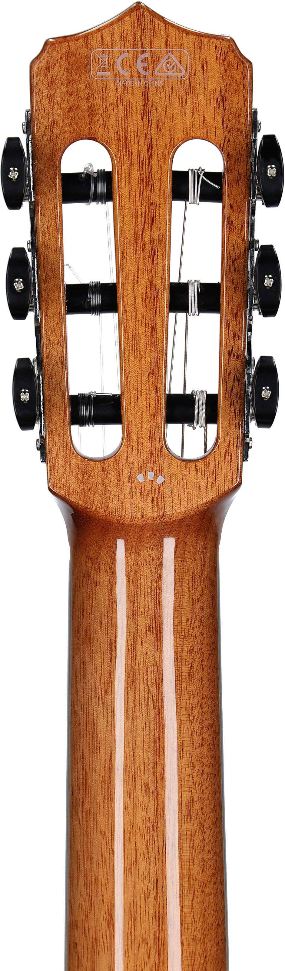 Cordoba Fusion 12 Classical Acoustic-Electric Guitar, White Sands, Headstock Straight Back