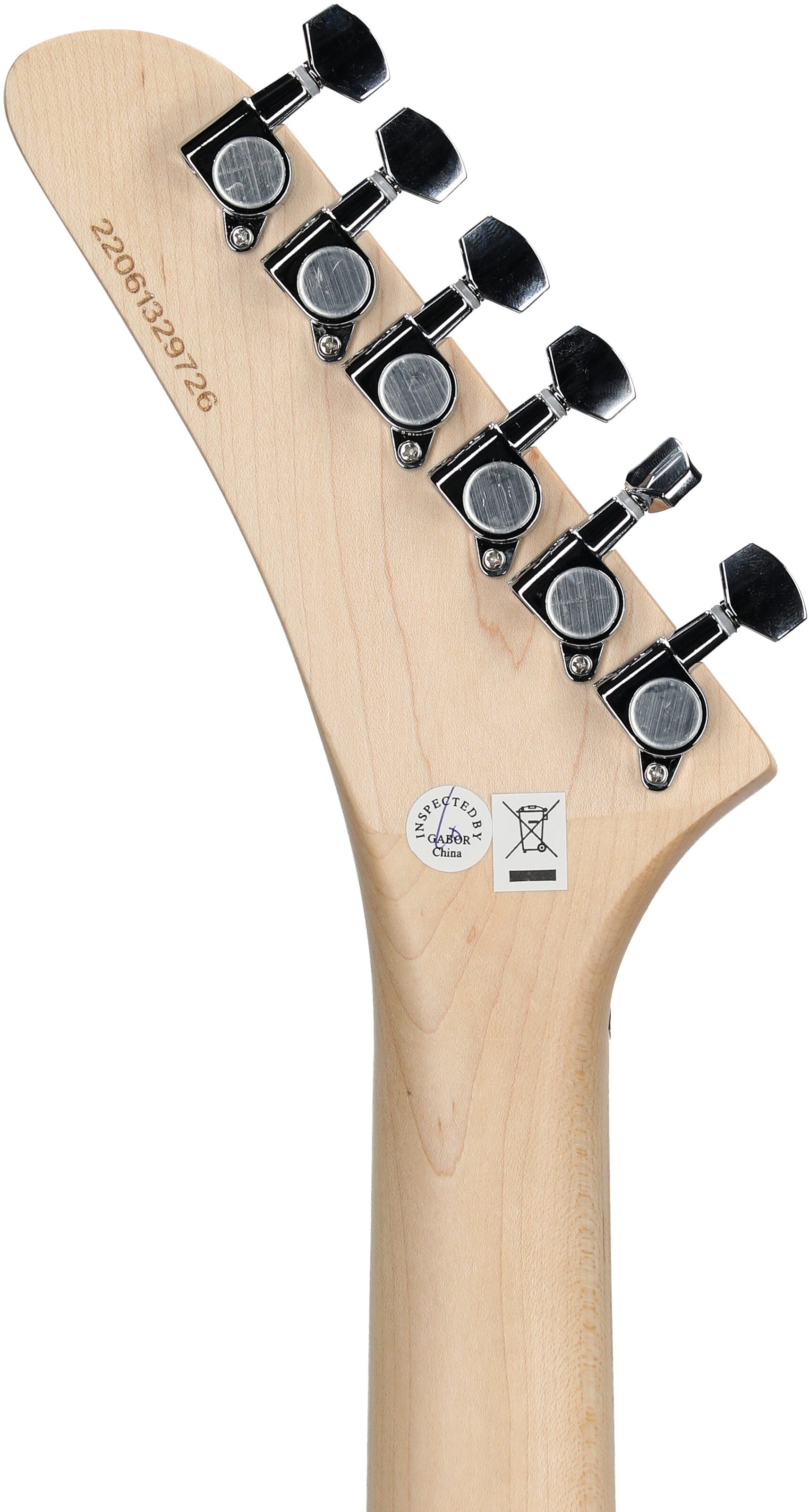 Kramer Baretta Special Electric Guitar, White, Headstock Straight Back