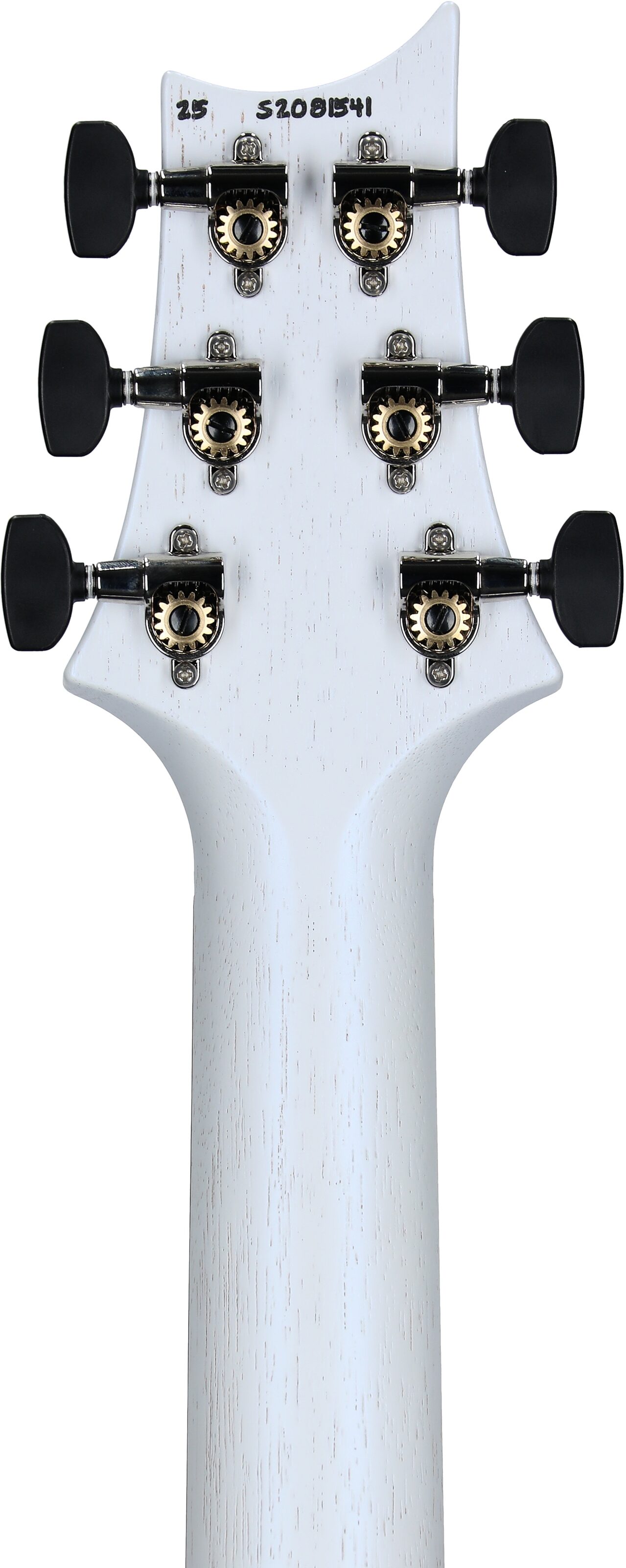PRS Paul Reed Smith S2 Standard 24 Satin Pattern Thin Electric Guitar (with Gig Bag), Pearl White, Headstock Straight Back
