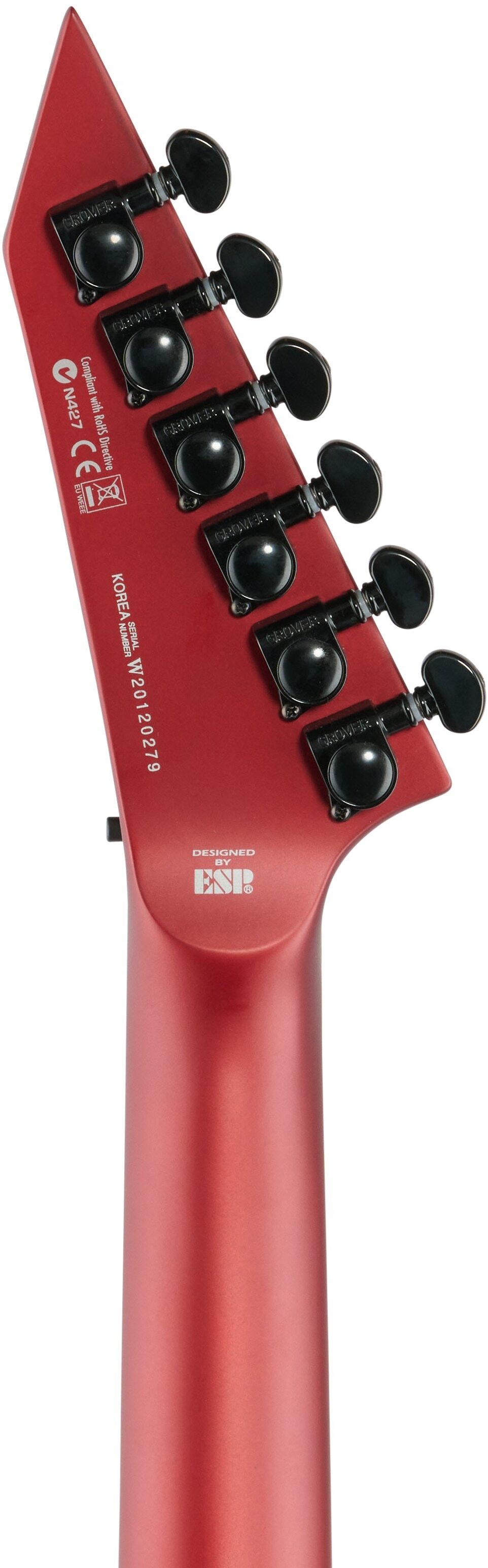 ESP LTD Arrow 1000 Electric Guitar, Candy Apple Red, Headstock Straight Back