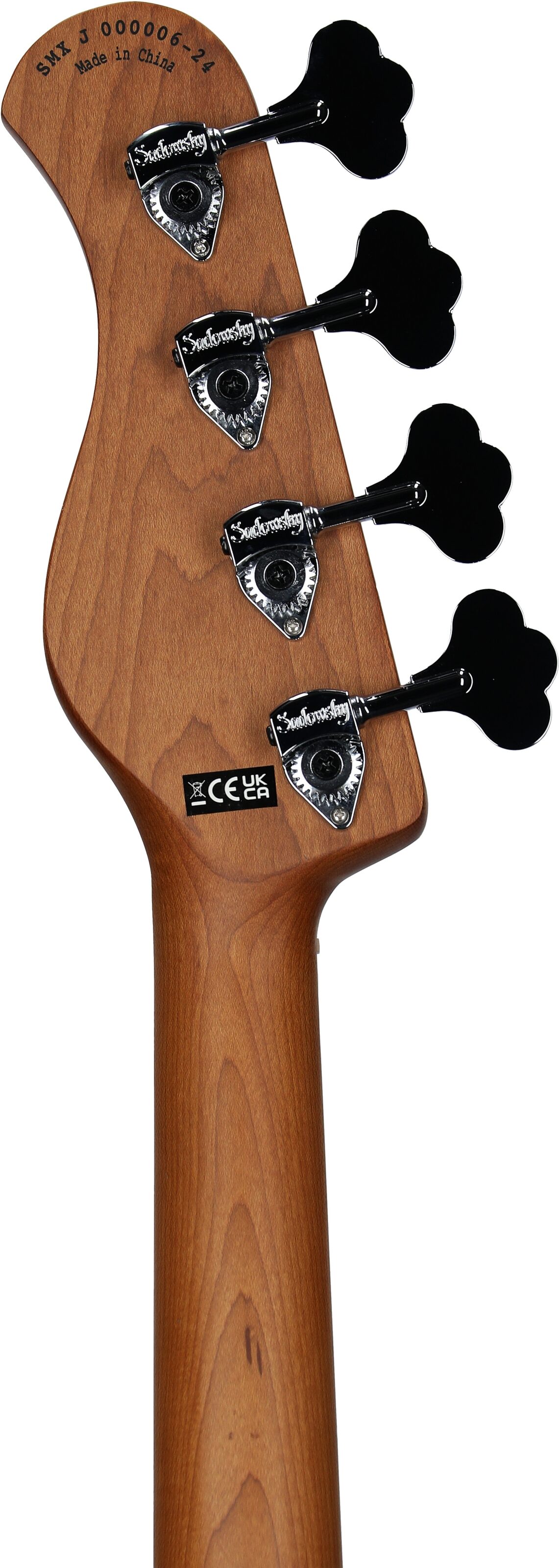 Sadowsky MetroExpress 21-Fret P/J Electric Bass, Maple Fingerboard (with Gig Bag), White, Headstock Straight Back